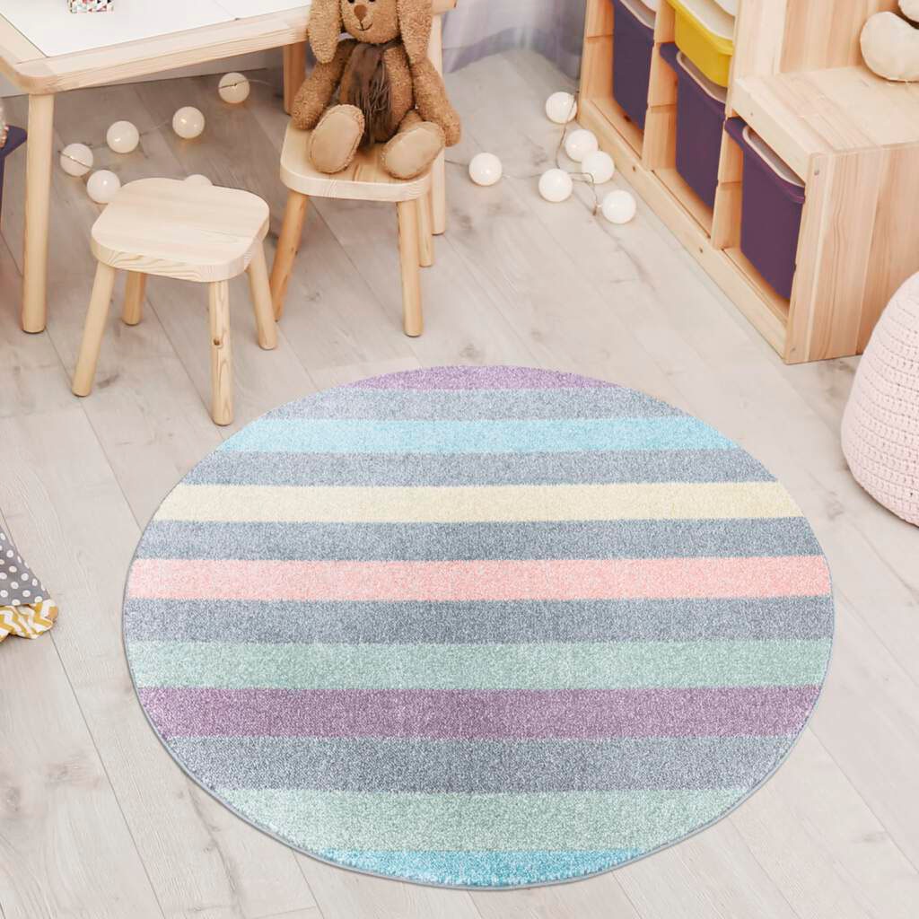 Carpet City Teppich "YOUNG955" rund 11 mm Höhe Moderner Jugend- Kinder Tepp günstig online kaufen
