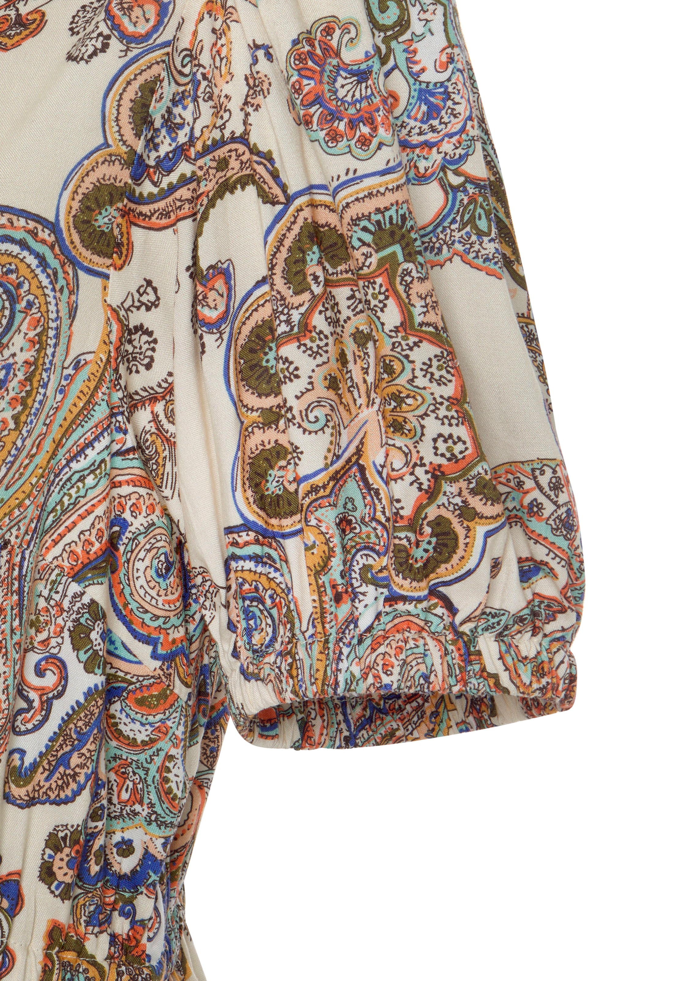 Vivance Maxikleid, aus gewebter Viskose, Paisleyprint, Druckkleid, Volants