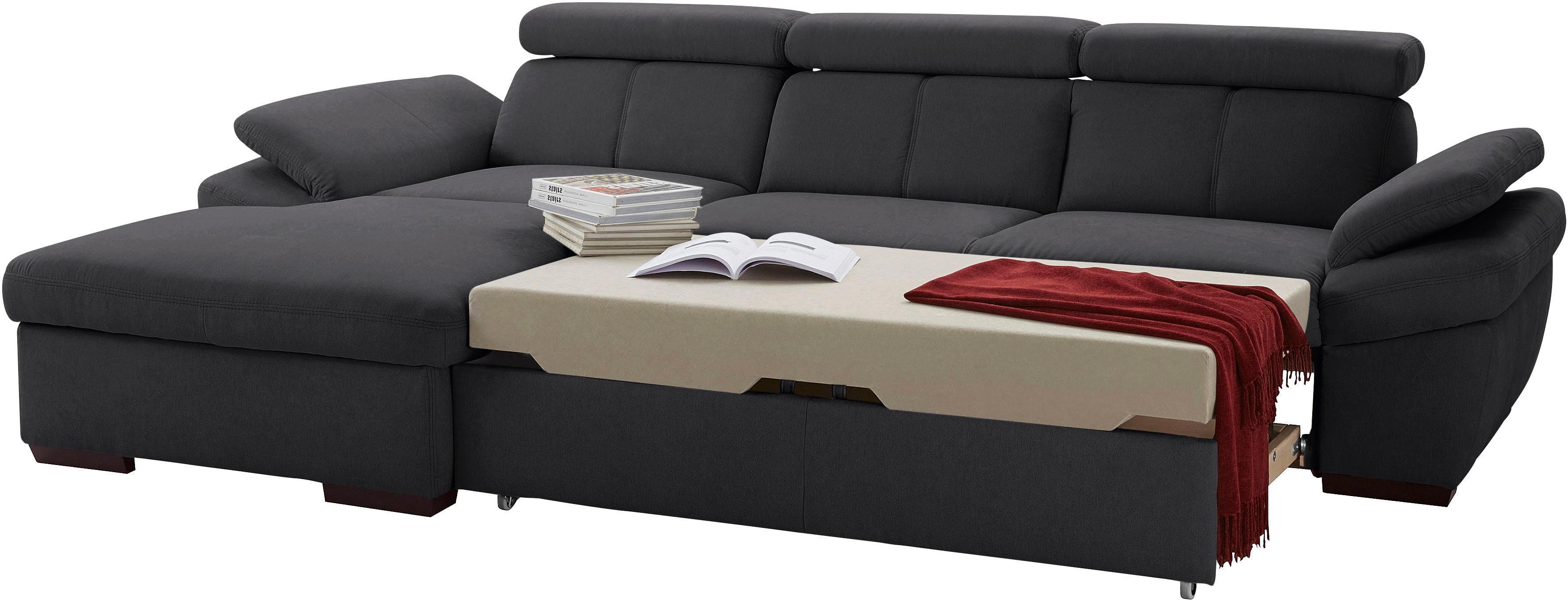 Thumbnail - exxpo - sofa fashion Ecksofa "Salerno, inkl. Kopf- und Armteilverstellung, elegant & bequem, L-Form" wahlweise mit Bettf...