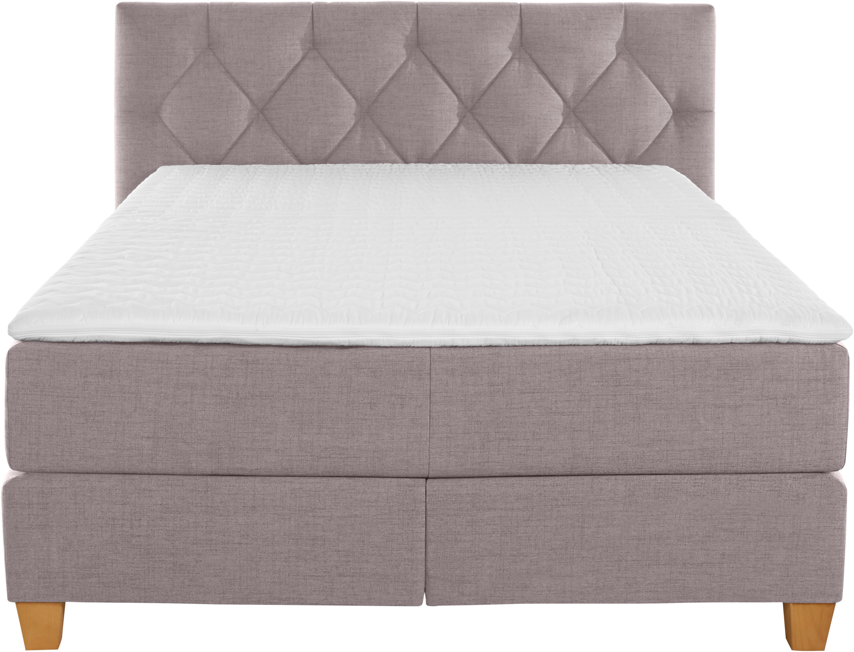 Thumbnail - Home affaire Boxspringbett "Harmones" in 3 Breiten, Härtegrad auch im Mix mit je 1 Matratze in H2 und H3