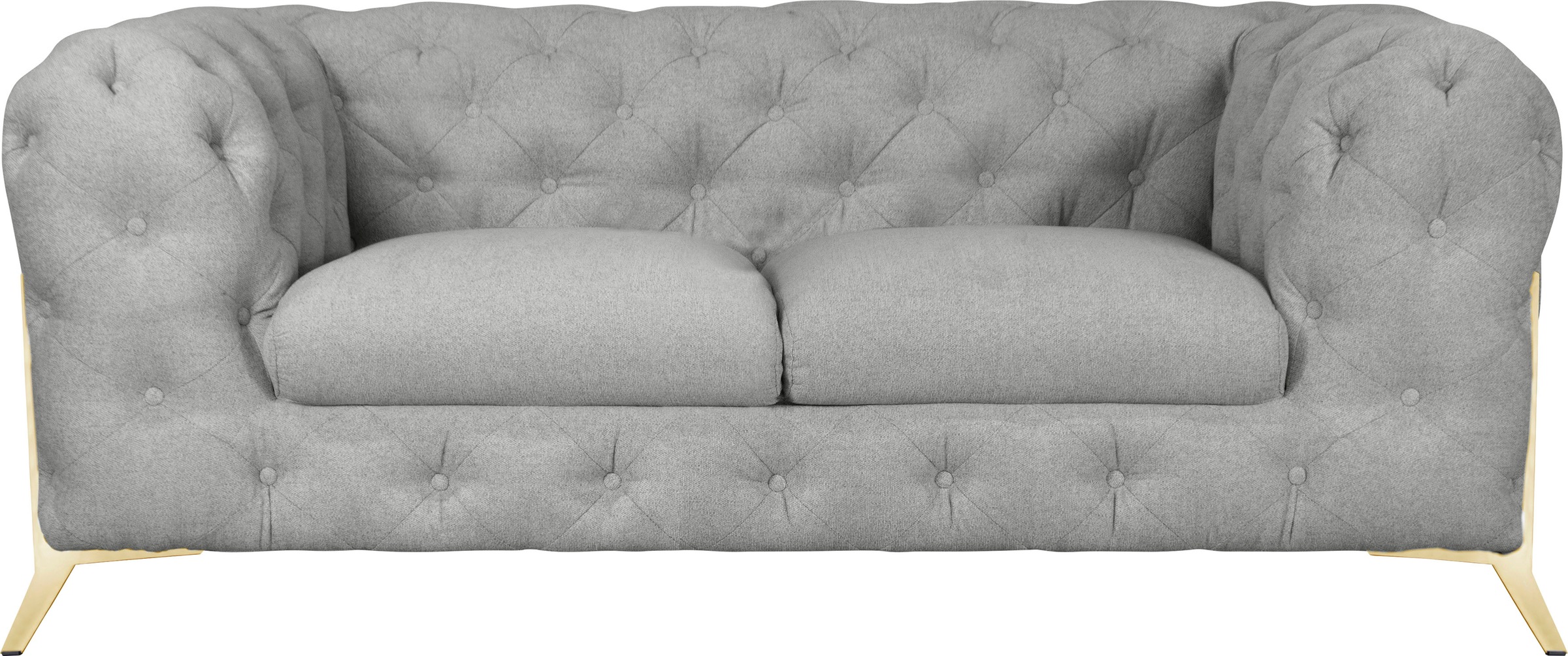 Leonique Chesterfield-Sofa »Amaury«, aufwändige Knopfheftung, moderne Chesterfield Optik, Fußfarbe wählbar