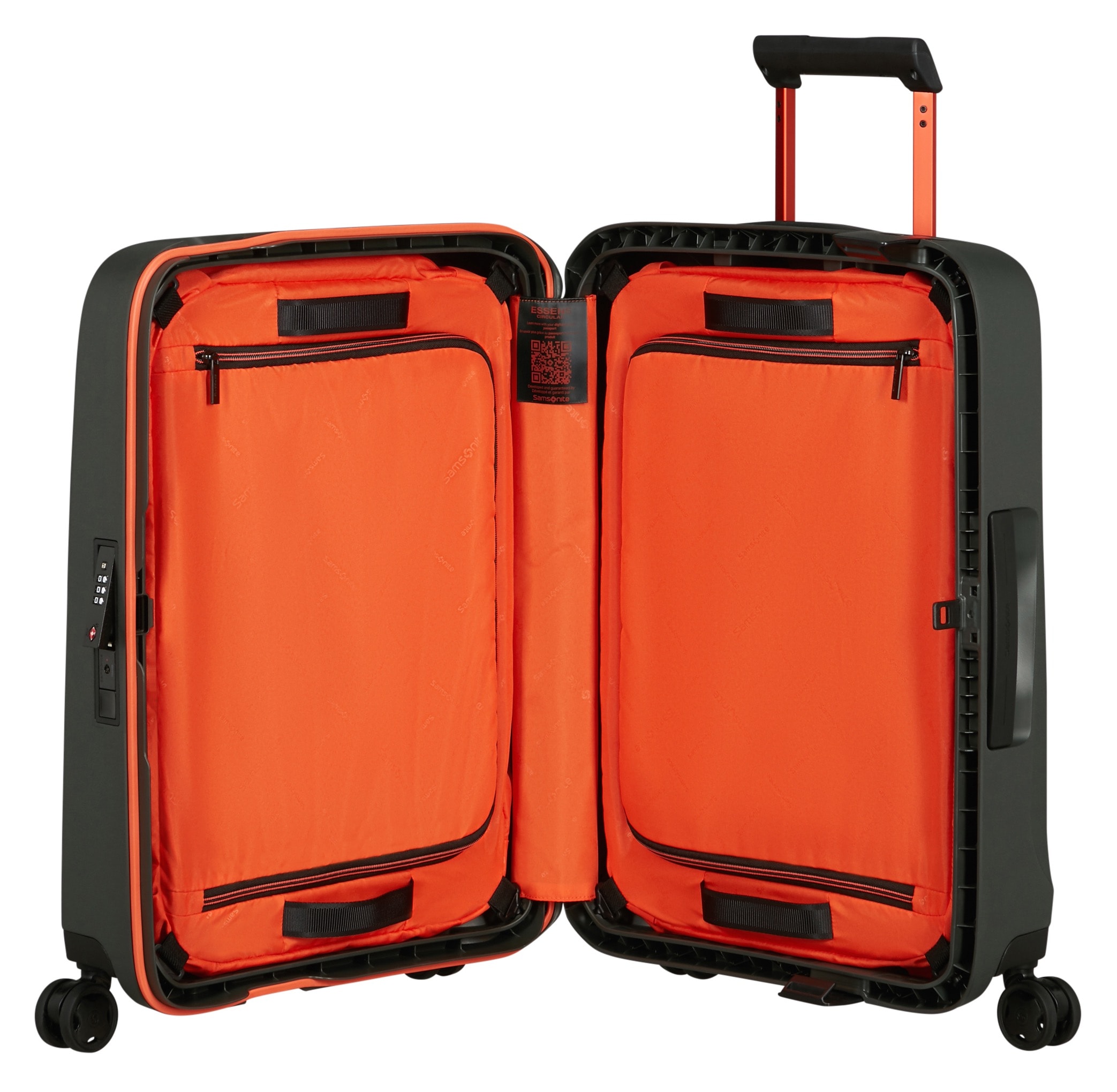 Samsonite Hartschalen-Trolley »ESSENS CIRCULAR, verschiedene Größen«, 4 Rollen, digitaler Produktpass für Transparenz des gesamten Produktlebenszyklus