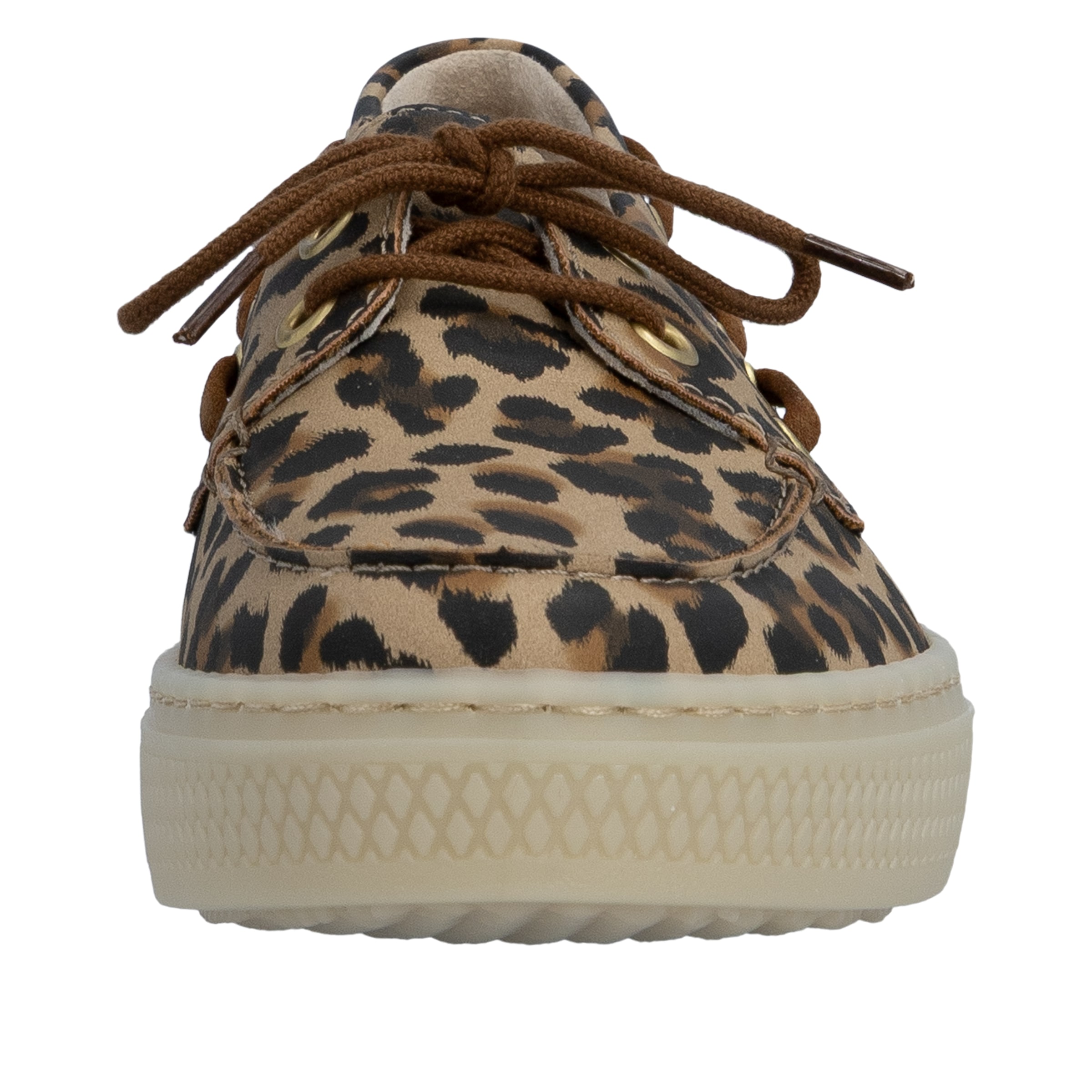 Rieker Bootsschuh  Schnürer, Mokassin, Halbschuh im Leo-Look