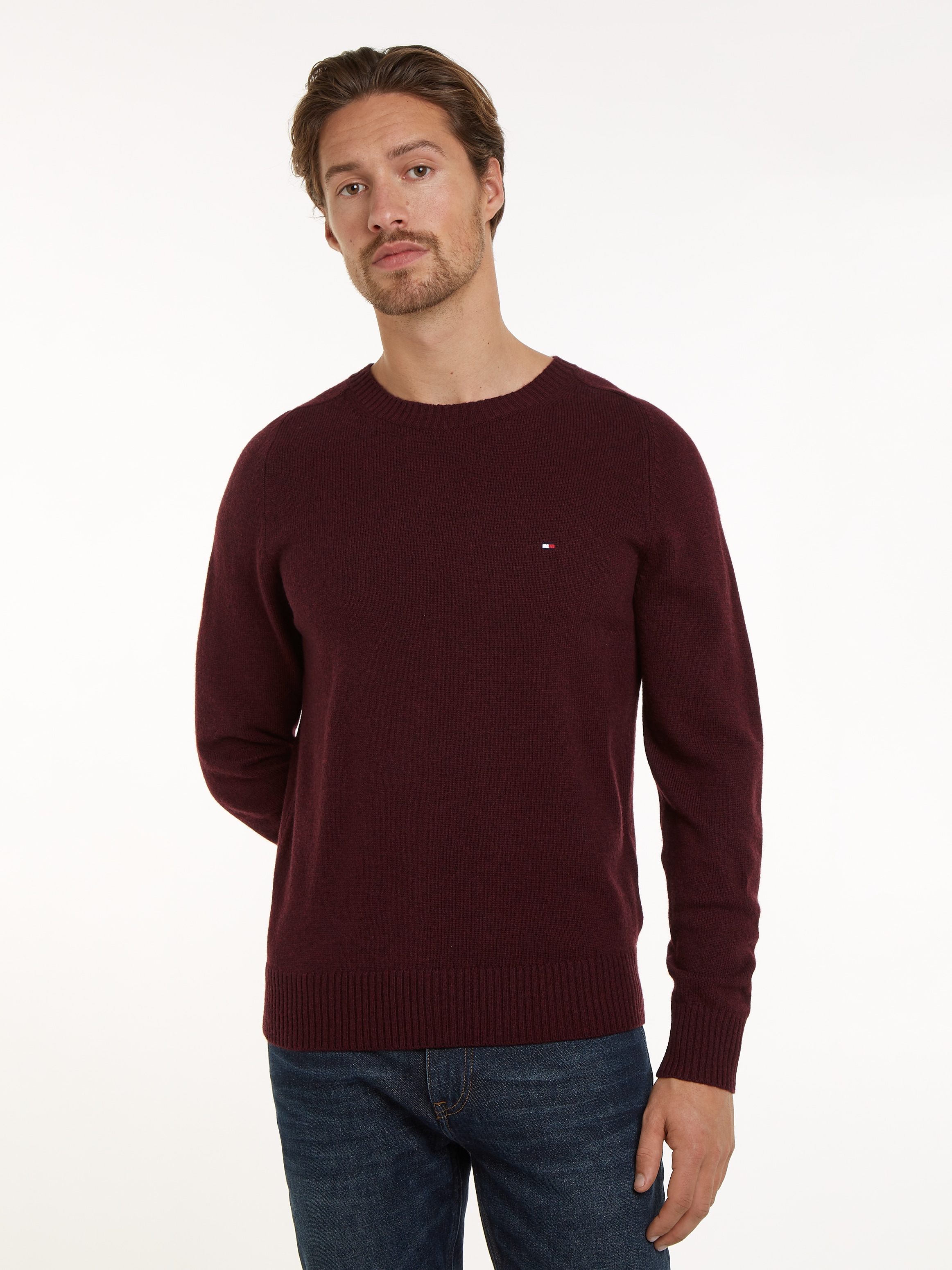 Tommy Hilfiger Rundhalspullover »LAMBSWOOL CREW NECK«