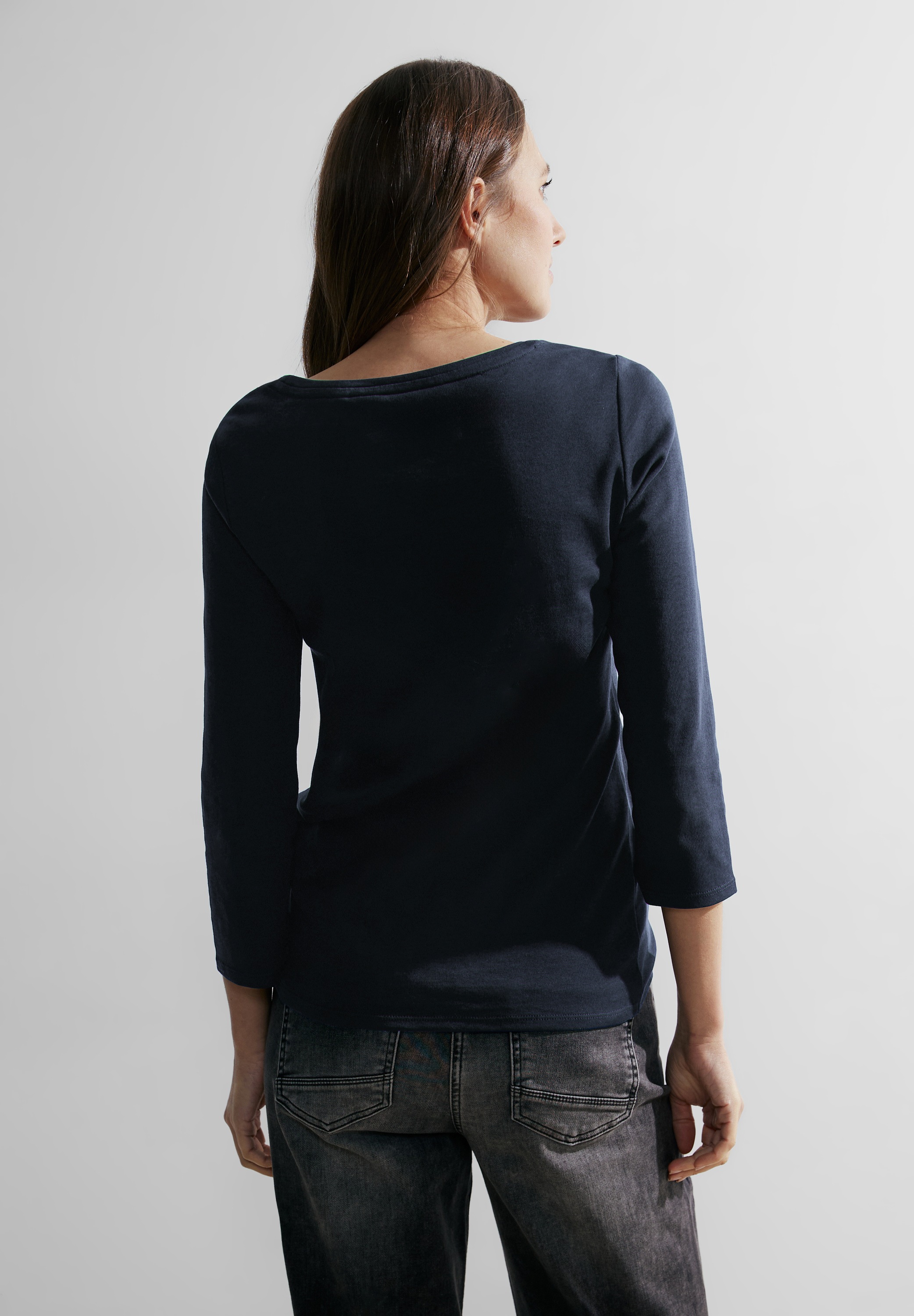 Cecil 3/4-Arm-Shirt, mit U-Boot-Ausschnitt