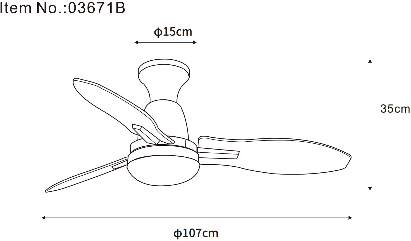 GLOBO LIGHTING Deckenleuchte »GALE« LED-Modul 1 Stk. Deckenventilator schwarz/Holzoptik, LED 22W, dimmbar, Fernbedienung