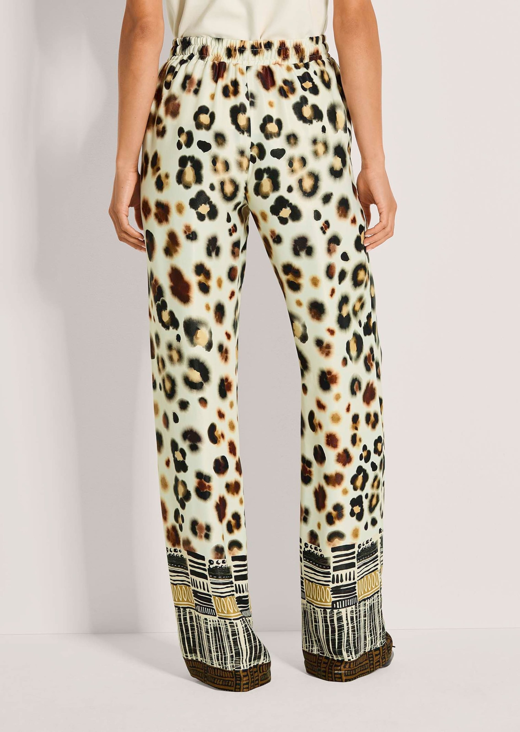 MADELEINE Chinos »Palazzohose Druckhose mit Animalprint«