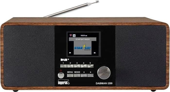 IMPERIAL by TELESTAR Digitalradio (DAB+) »DABMAN i200«, (WLAN-LAN (Ethernet) Digitalradio (DAB+)-Internetradio-FM-Tuner-UKW mit RDS 20 W)