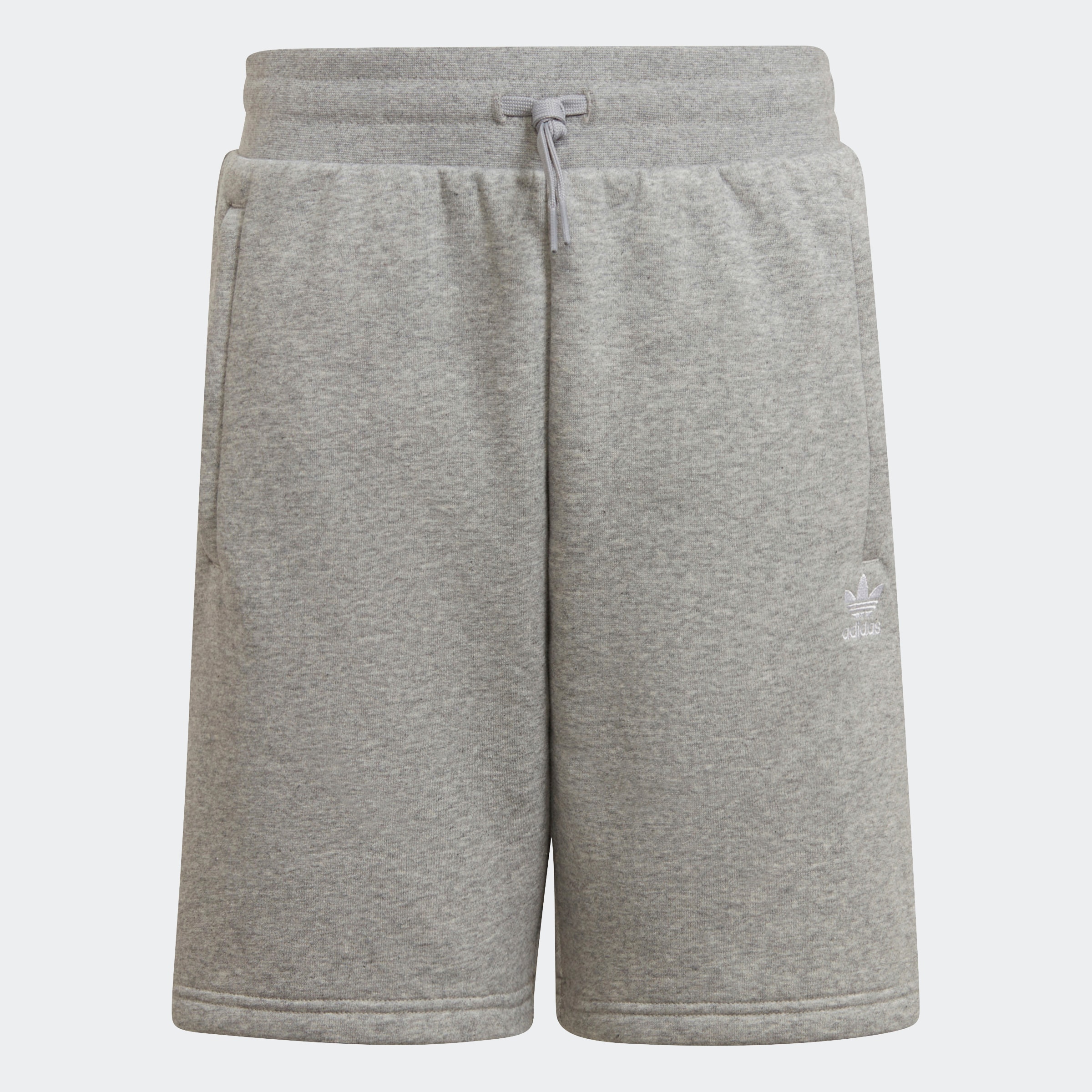 Boys, adidas Originals Junior Unisex Essentials Shorts - Grey, Grey, Size 7-8 Years|7-8 YEARS
