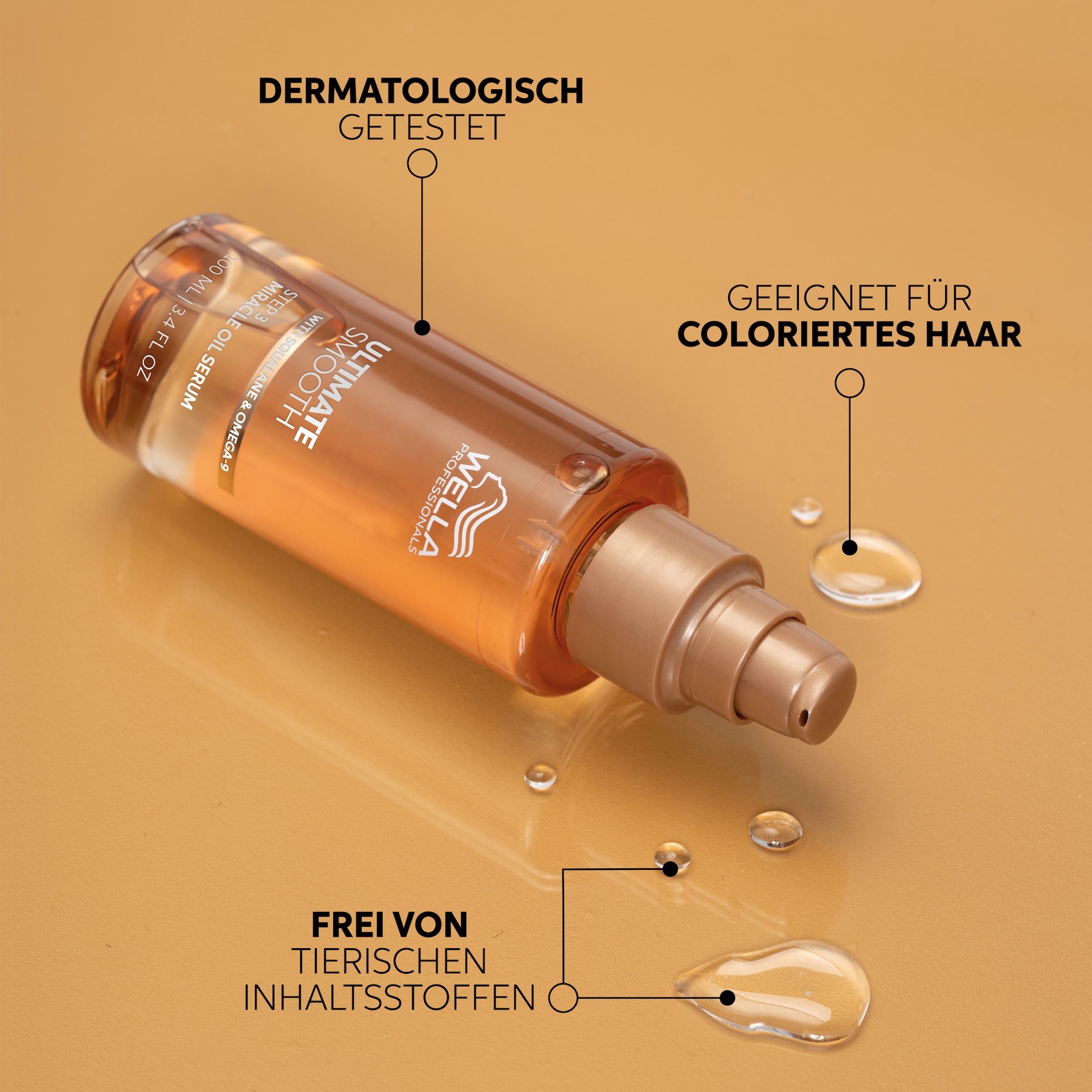 Wella Professionals Haaröl »ULTIMATE SMOOTH MIRACLE OIL SERUM« ultimativer Glanz, sorgt für weiches Haar, Anti-Frizz-Effekt