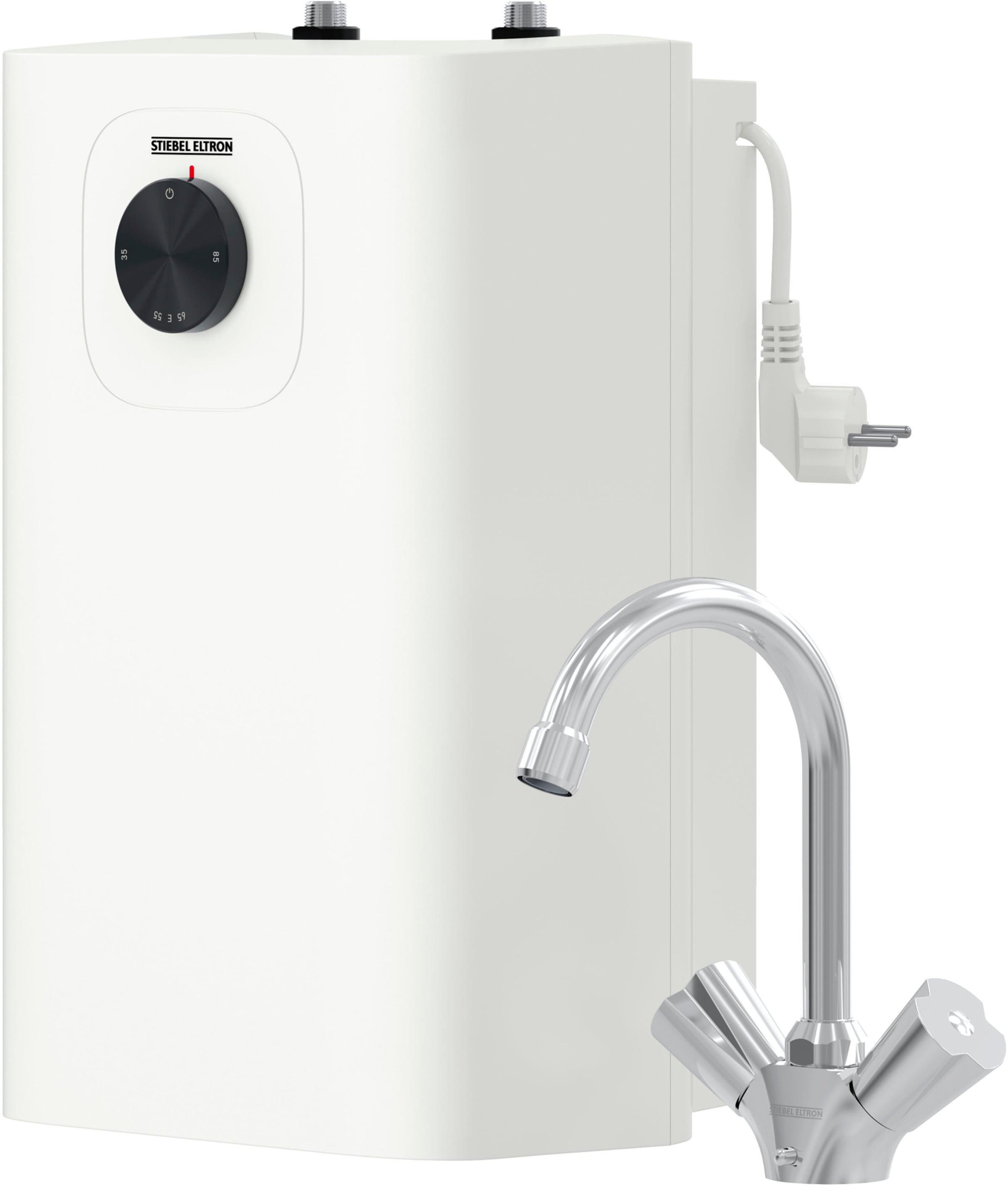 STIEBEL ELTRON Untertischspeicher "SNU 5 Plus", (Set), 5 l, Niederdruck, mit Stecker, inkl. Küchenarmatur WST-W