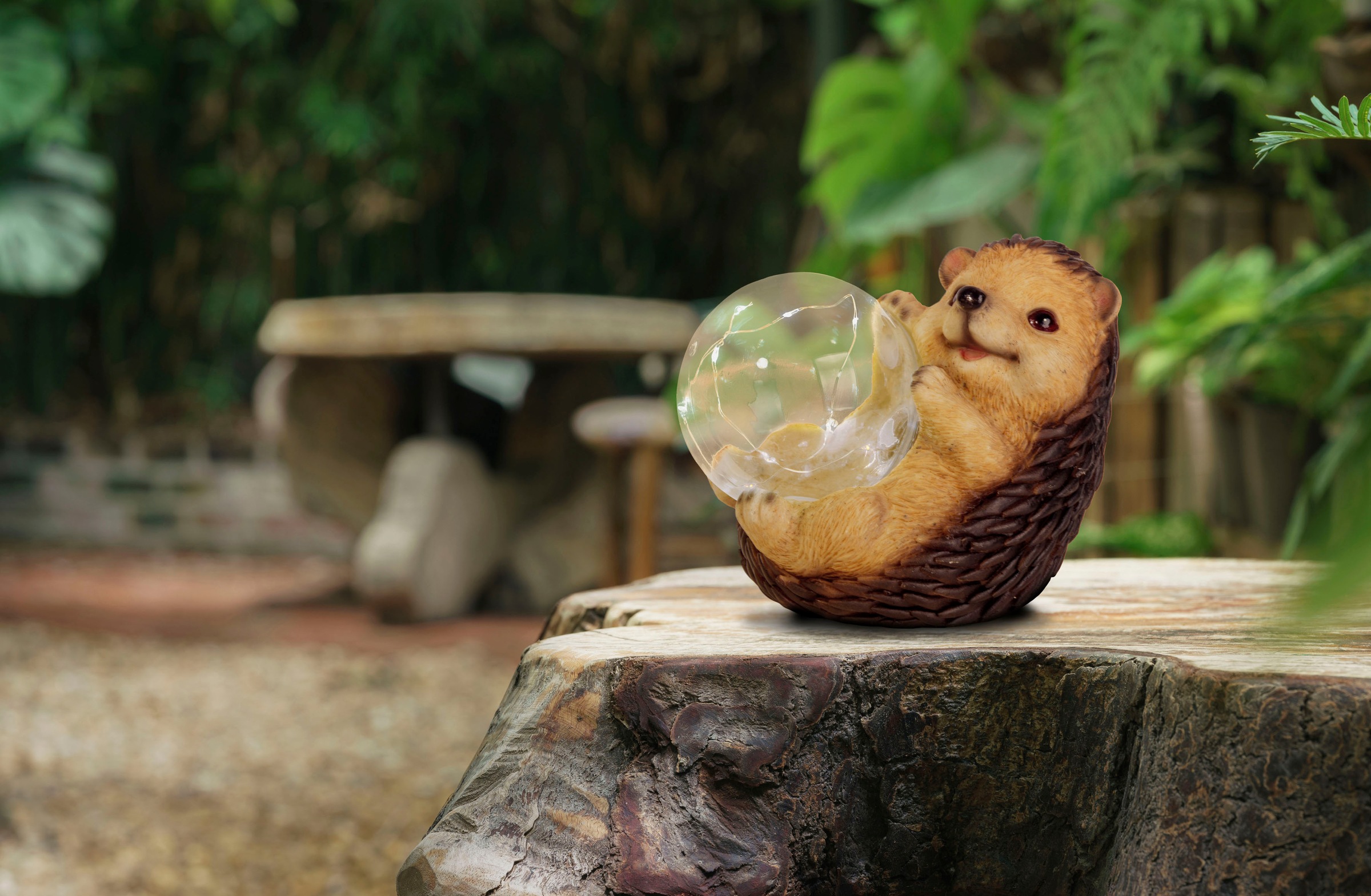 näve LED Solarleuchte "Igel" 1 Stk. Warmweiß süßer Igel mit beleuchteter Ku günstig online kaufen