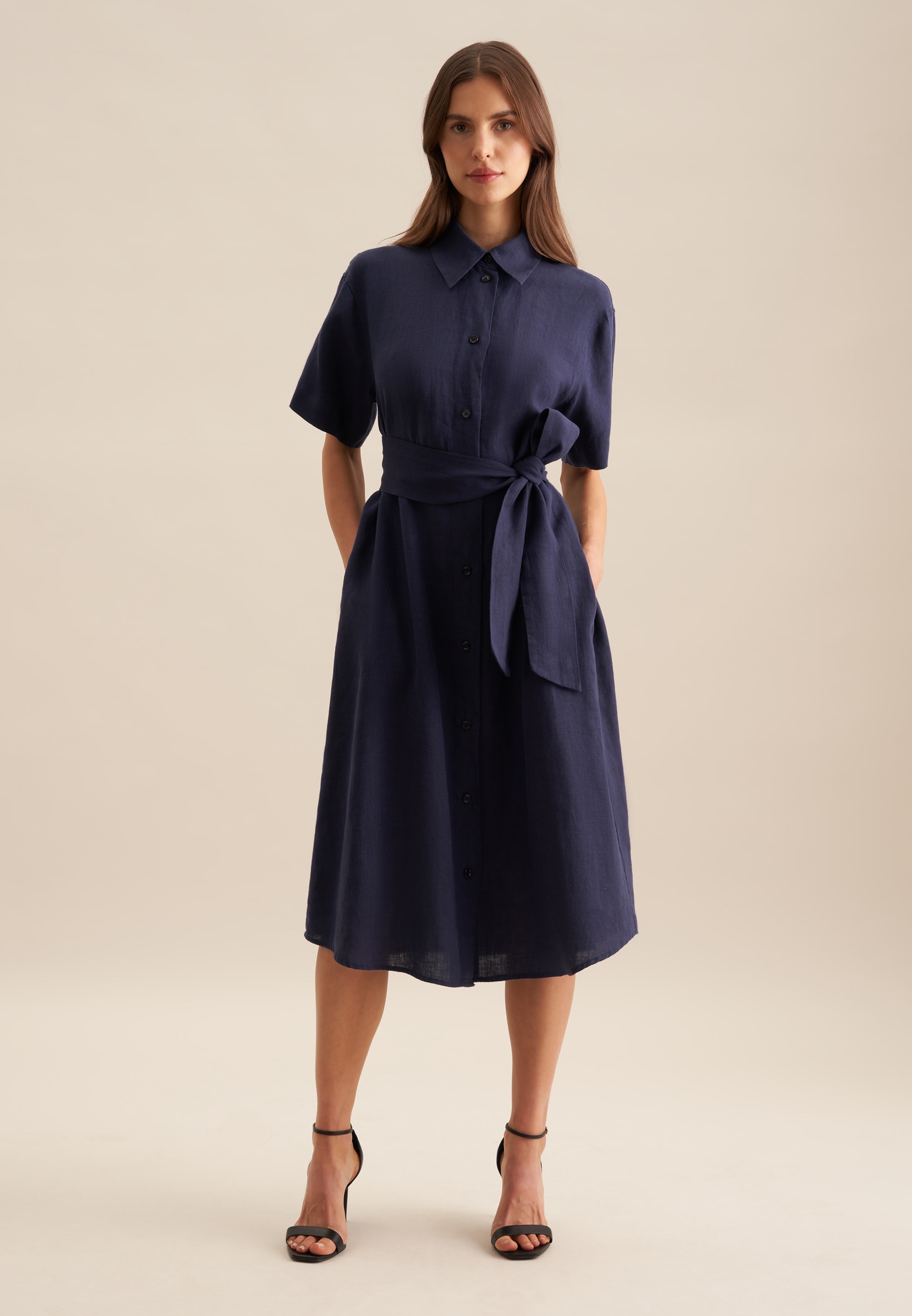 seidensticker Sommerkleid "Schwarze Rose" 1/2 Rundhals Uni günstig online kaufen