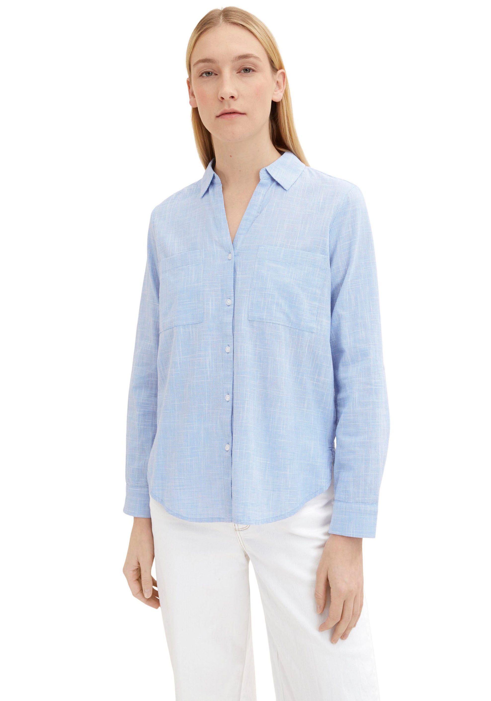 TOM TAILOR Langarmbluse "Regular" mit Brusttaschen günstig online kaufen