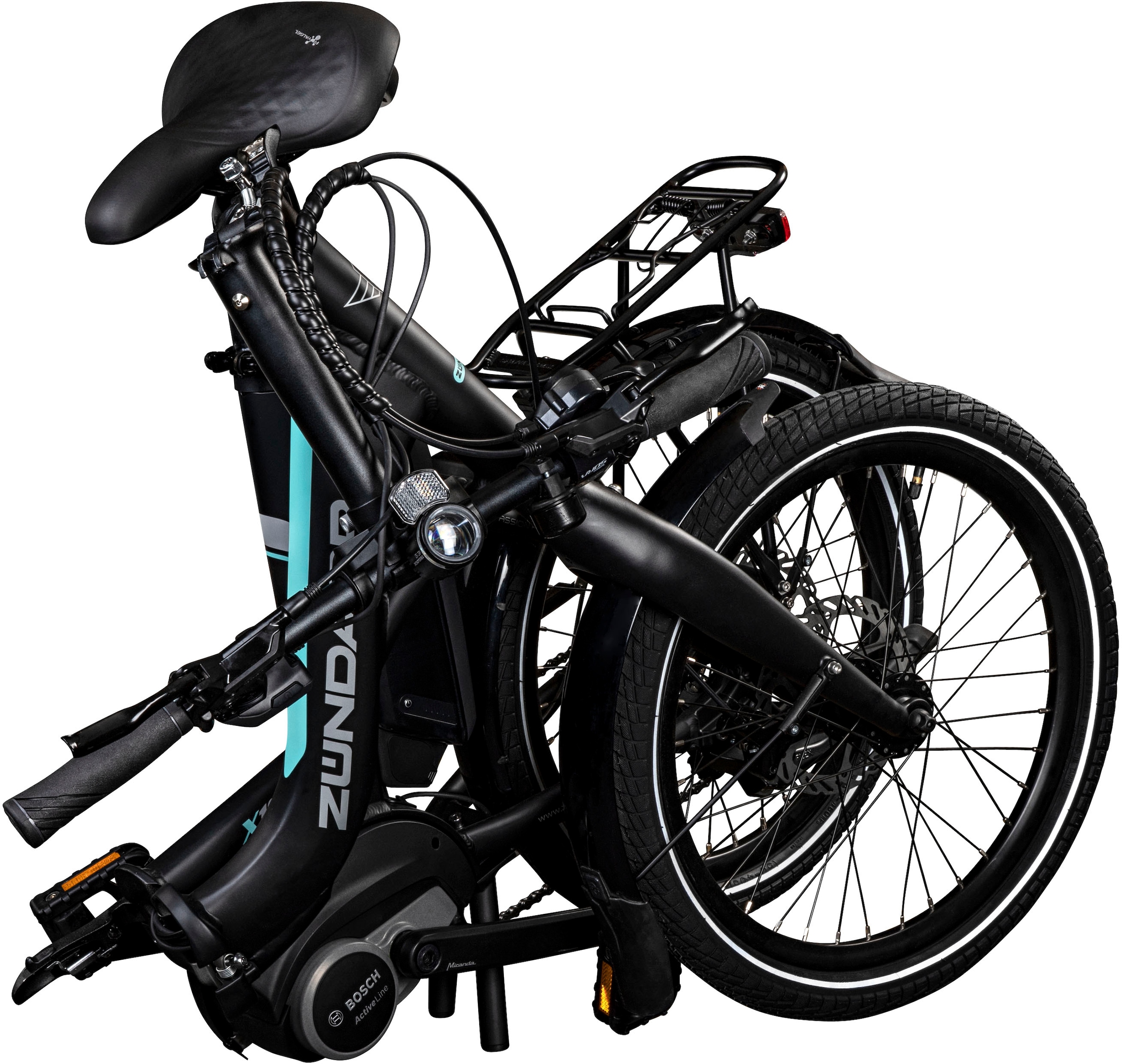 Zündapp E-Bike »X100«, 9 Gang, Shimano, Sora, Mittelmotor 250 W, Pedelec, Elektrofahrrad für Damen u. Herren, Faltrad