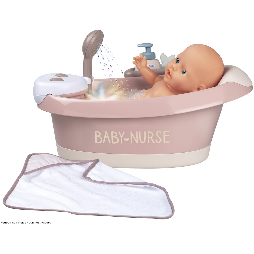 Smoby Puppen Badewanne »Baby Nurse, elektronische Puppen-Badewanne, rosa«