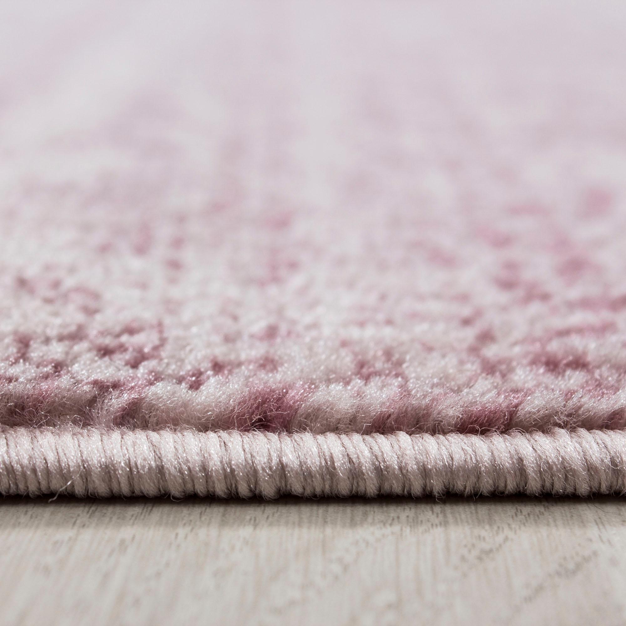 Teppich AYYILDIZ TEPPICHE "Plus 8000" Gr. 4, pink, B:160cm H:6mm L:230cm, Kunstfaser, Teppiche, Teppich, Läufer, gestreifter Flachflor, robust, Webteppich, alle Räume 3