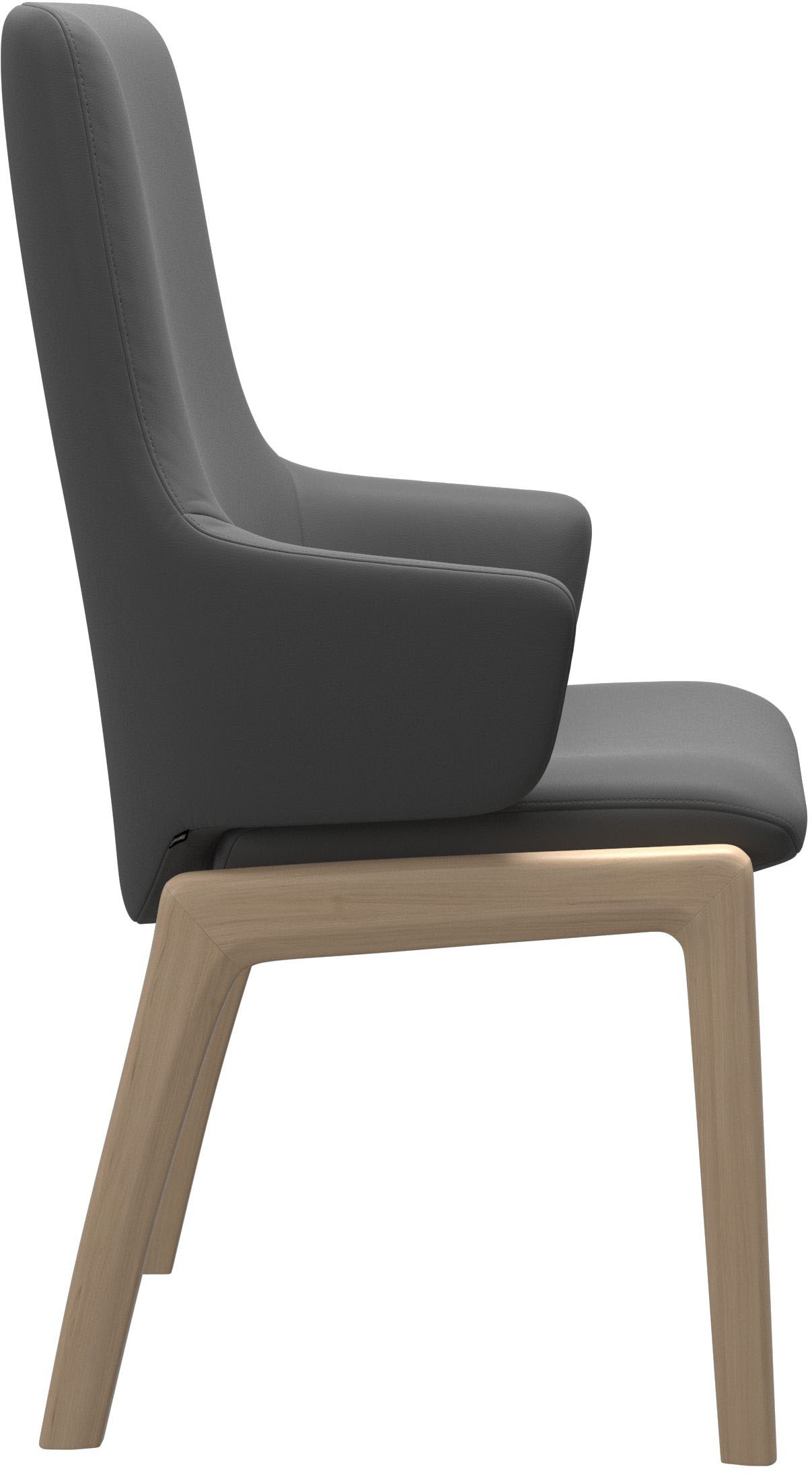 Stressless® Polsterstuhl »Laurel«, Leder BATICK, High Back mit Armlehne, Größe L, mit abgerundeten Beinen in Eiche