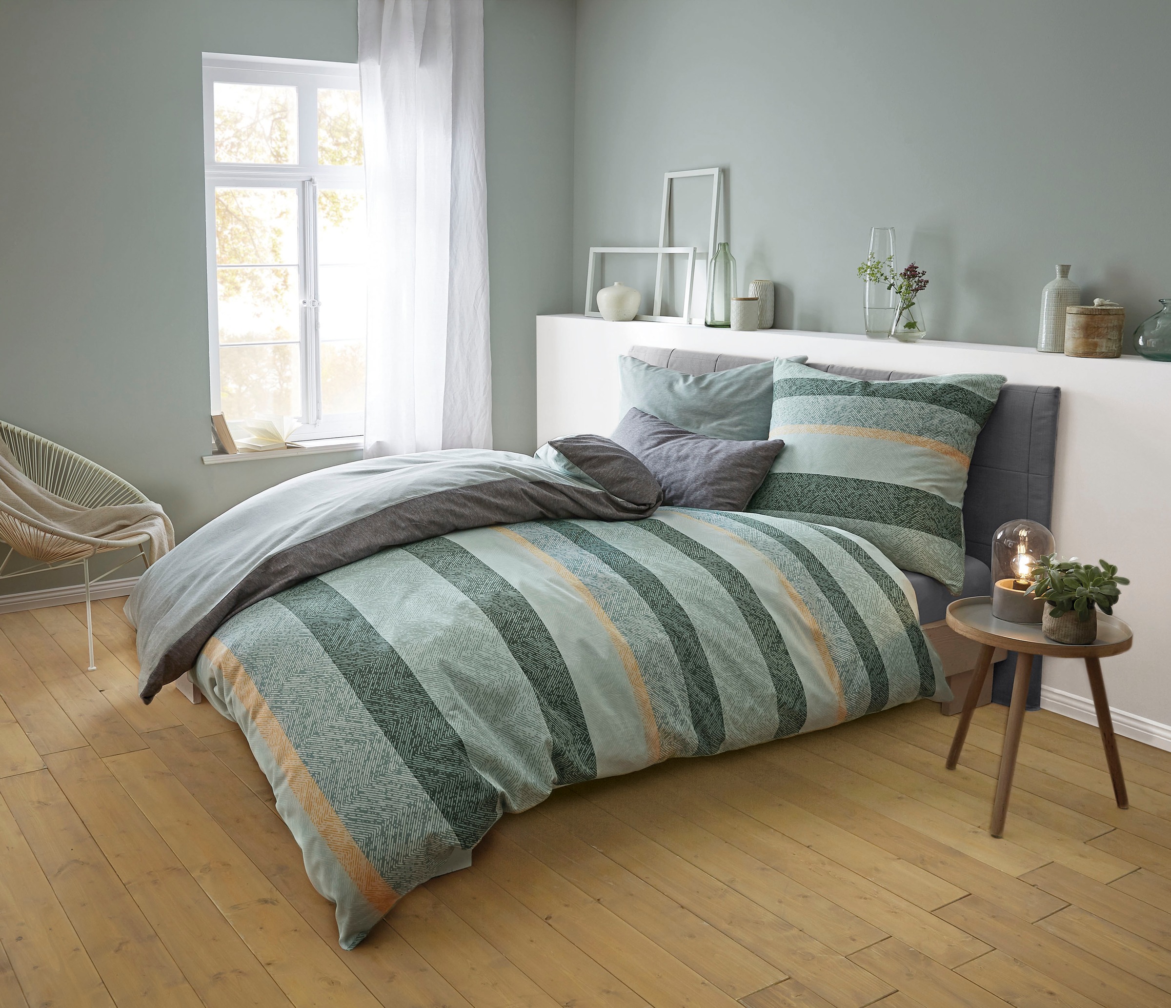 Kleine Wolke Wendebettwäsche "Gwen" 2 Stk. mit Streifen günstig online kaufen