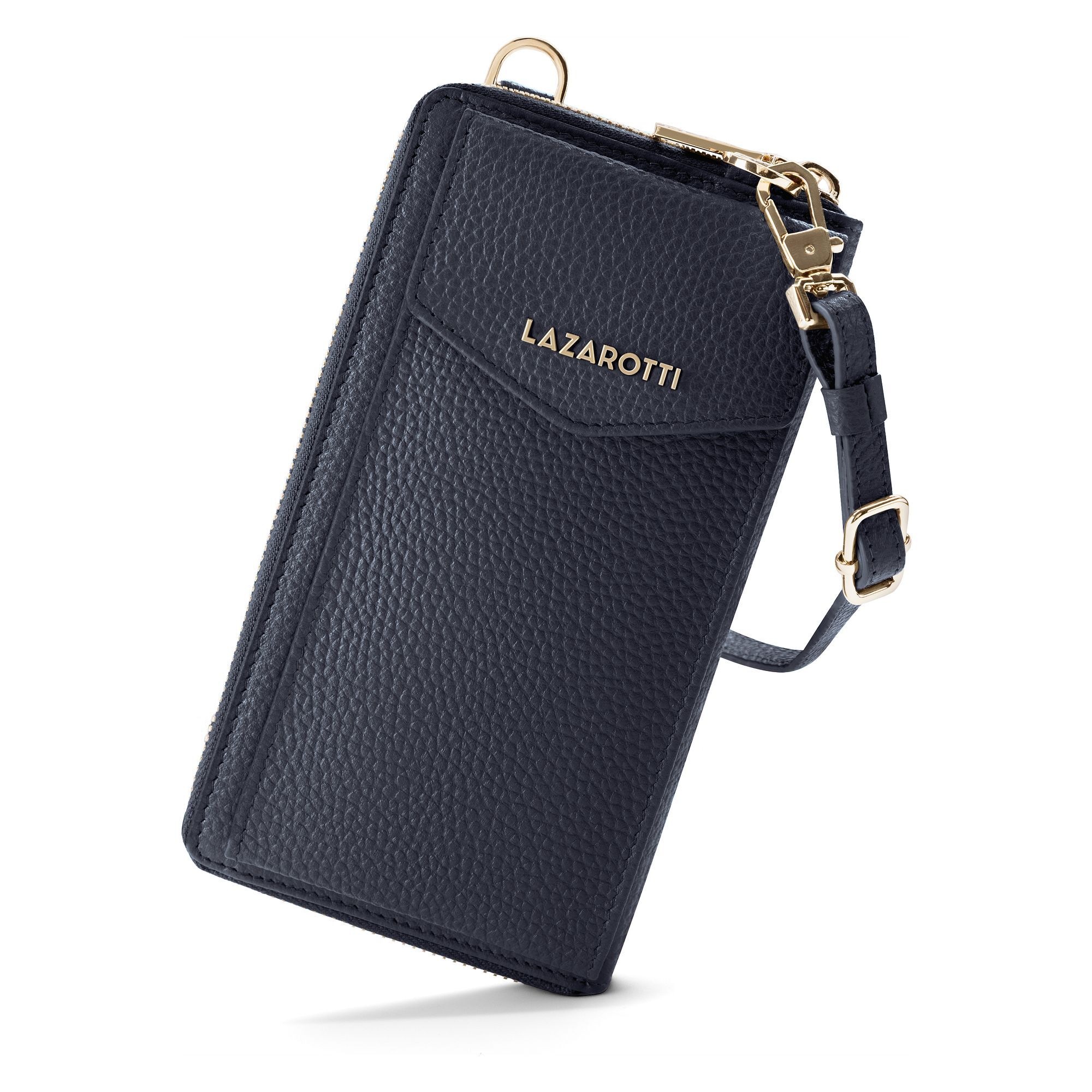Lazarotti Smartphone-Hülle »Bologna Leather Zip-Around Geldbörse Handytasche Leder 19 cm«