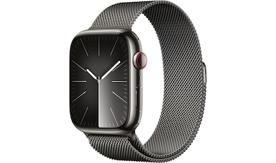 Smartwatch »Watch Series 9 GPS + Cellular Stainless Steel 45mm«, (Watch OS 10 Milanese...