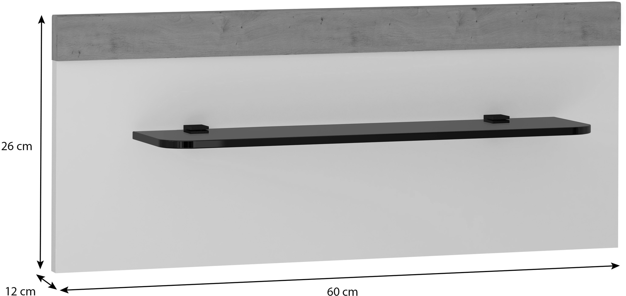 WIEMANN Aufsatzpaneel »Asti«, mit Glasauflage