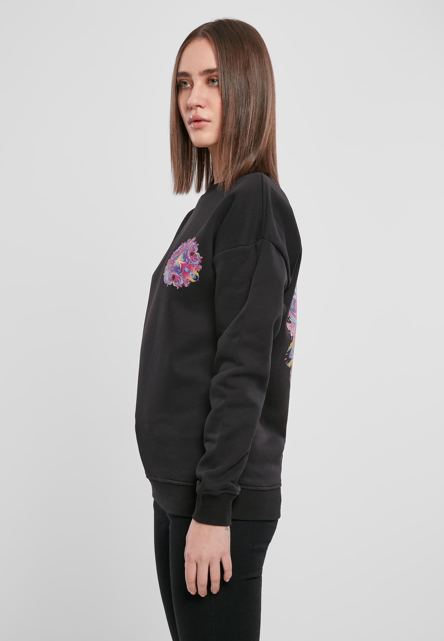 MisterTee Sweater »MisterTee Damen Ladies Psychadelic Mandala Crewneck«, (1 tlg.)