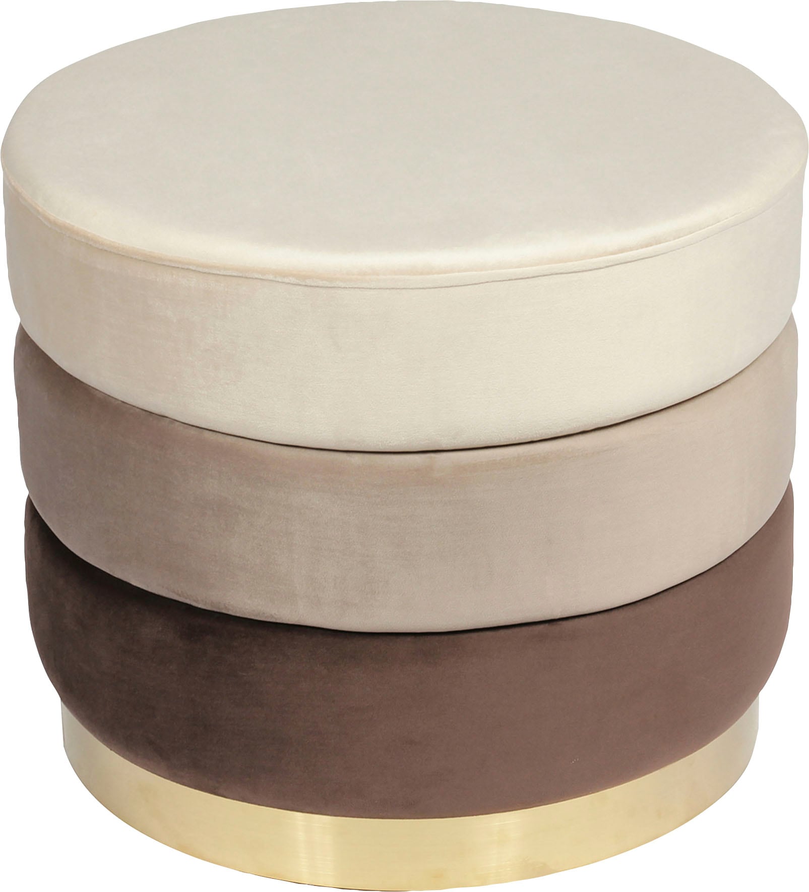 Kayoom Sitzhocker "Hocker Elyse, Edler Touch durch goldenen Sockel", (1 St. günstig online kaufen