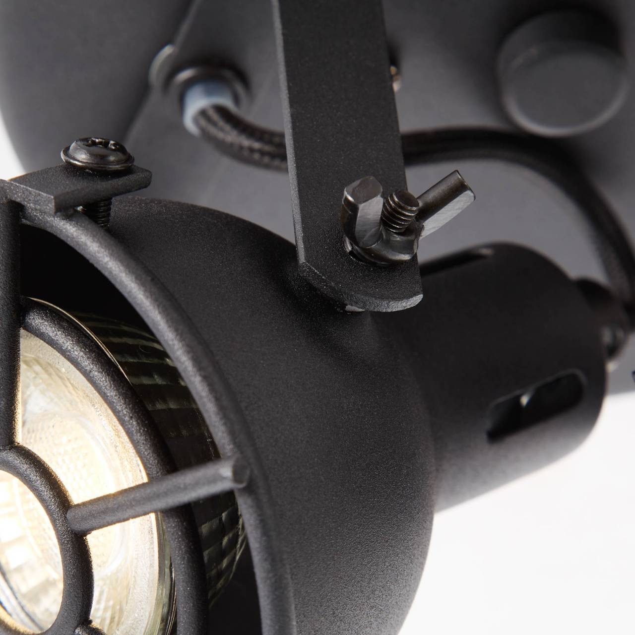 Brilliant Deckenstrahler »Jesper«, 2 flammig, Leuchtmittel GU10 | LED wechselbar, LED Spotrondell 2flg schwarz korund