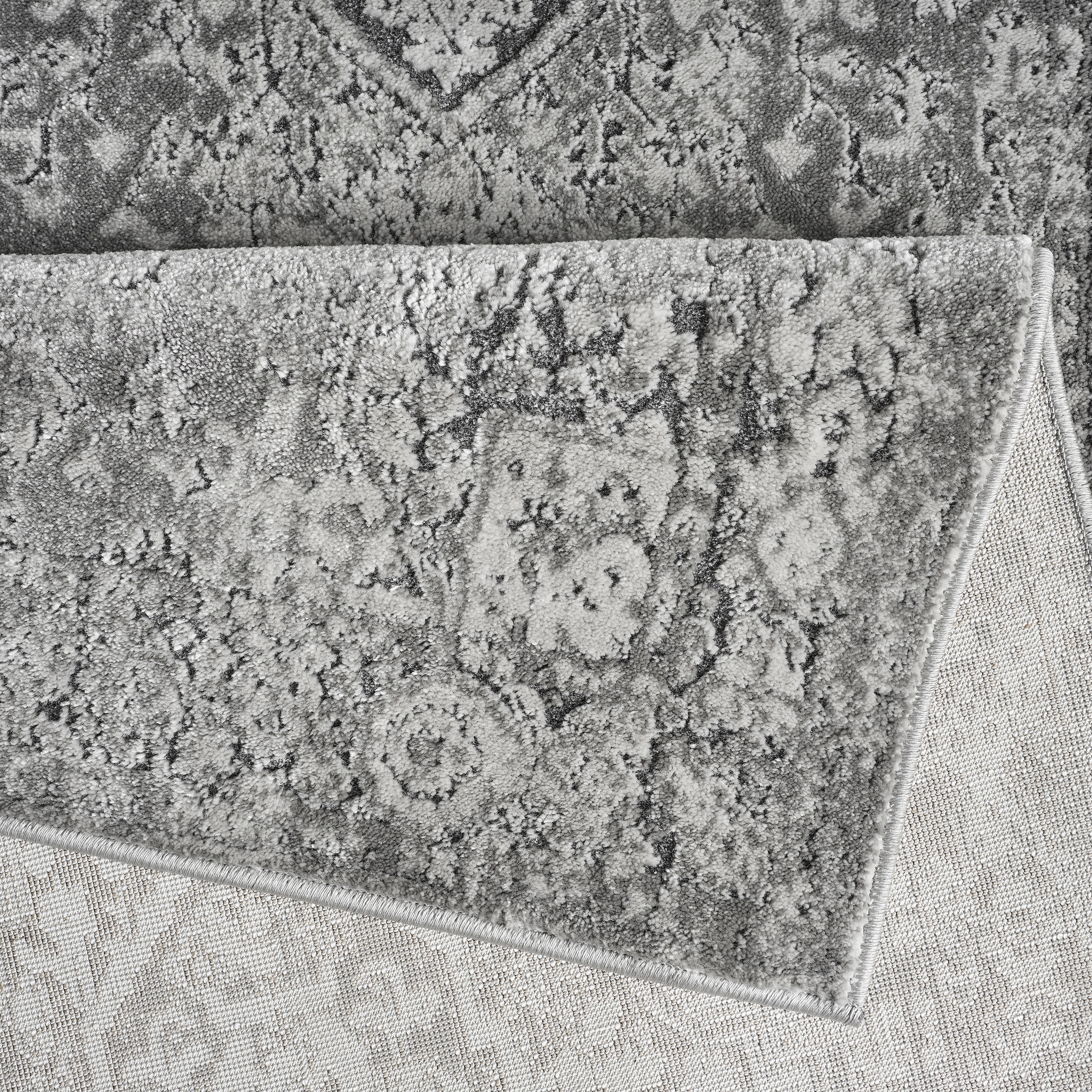 OTTO home Teppich »Kylan, Designer-Teppich, Hoch-Tief-Struktur, dezenter Glanz« rechteckig 9 mm Höhe Schrumpf-Garn-Effekt, im Vintage-Look, dichte Qualität, Wohnzimmer