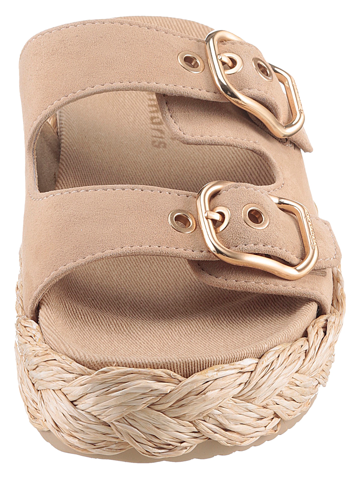 Tamaris Pantolette, Plateaus, Sommerschuh, Strandschuh mit vorgeformtem Fußbett