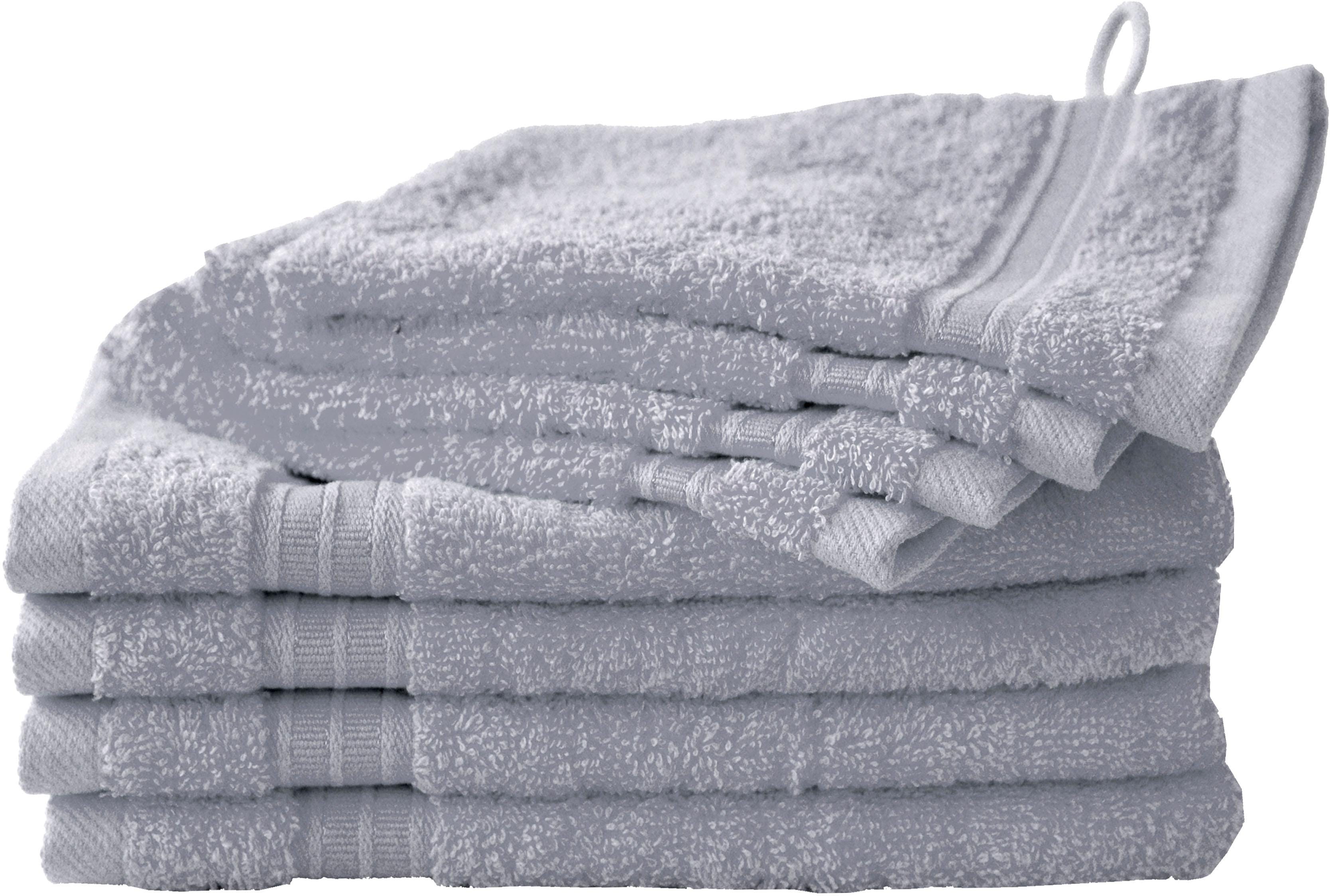 Dyckhoff Handtuch Set "Siena" Set 8 Stk. Walkfrottier in tollen Unifarben