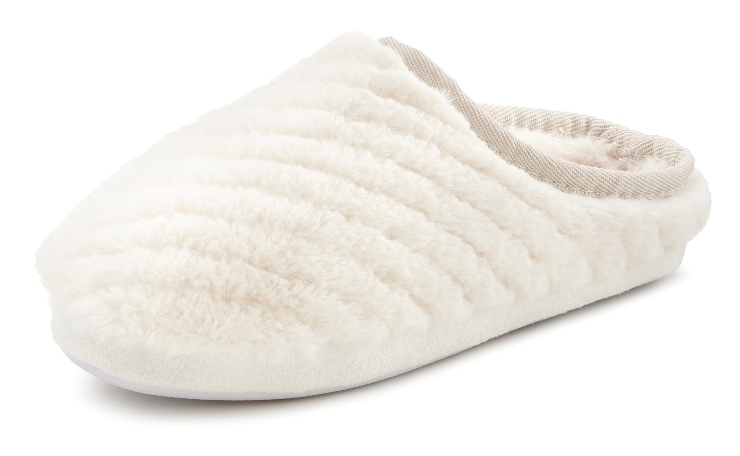 Vivance Hausschuh "Pantolette, Pantoffel, Clog," aus weichem Textil VEGAN günstig online kaufen