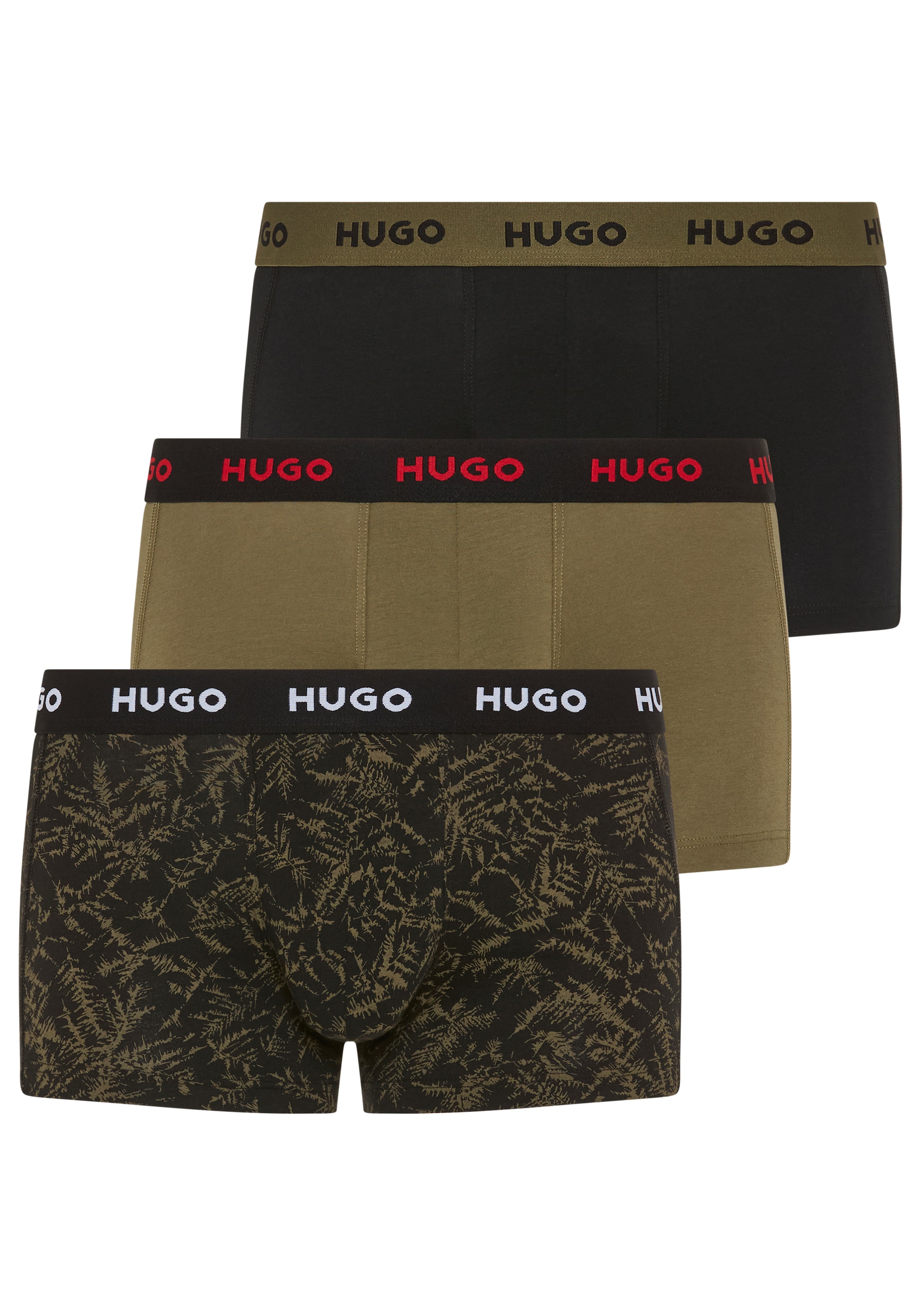HUGO Underwear Trunk "TRUNK TRIPLET DESIGN" Packung, 3 Stk. mit Logobund günstig online kaufen