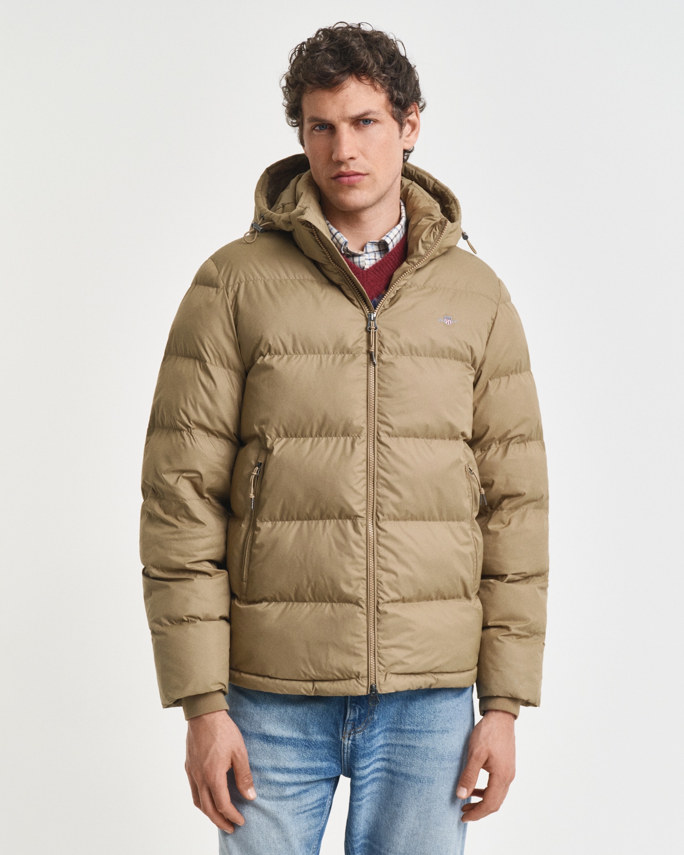 Gant Steppjacke "ACTIVE CLOUD JACKET" mit Kapuze regular fit, abnehmbare Kapuze, 2-Wege-Reißverschluss