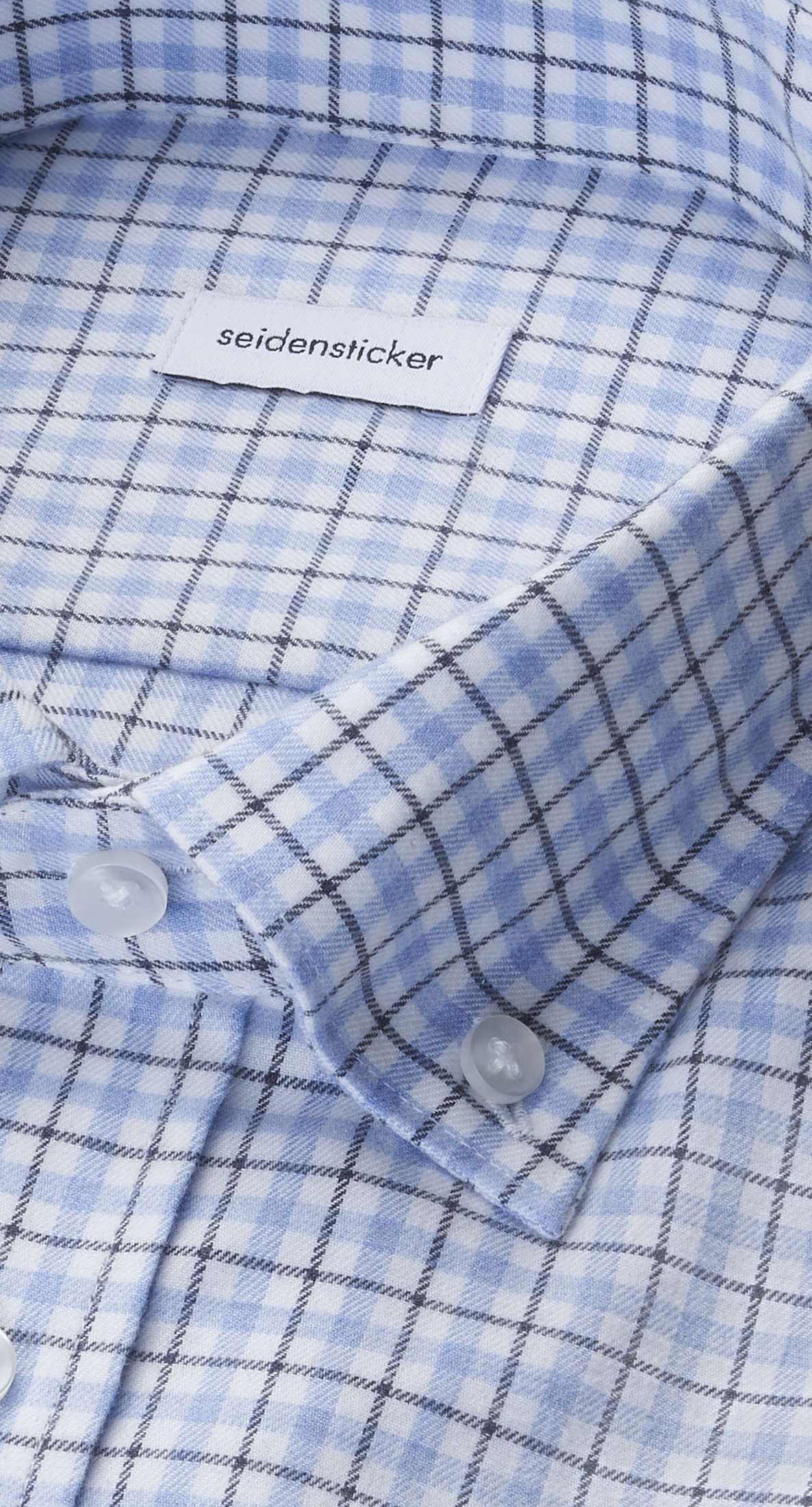 seidensticker Flanellhemd "Schwarze Rose", Slim 1/1 Button-Down-Kragen Karo günstig online kaufen