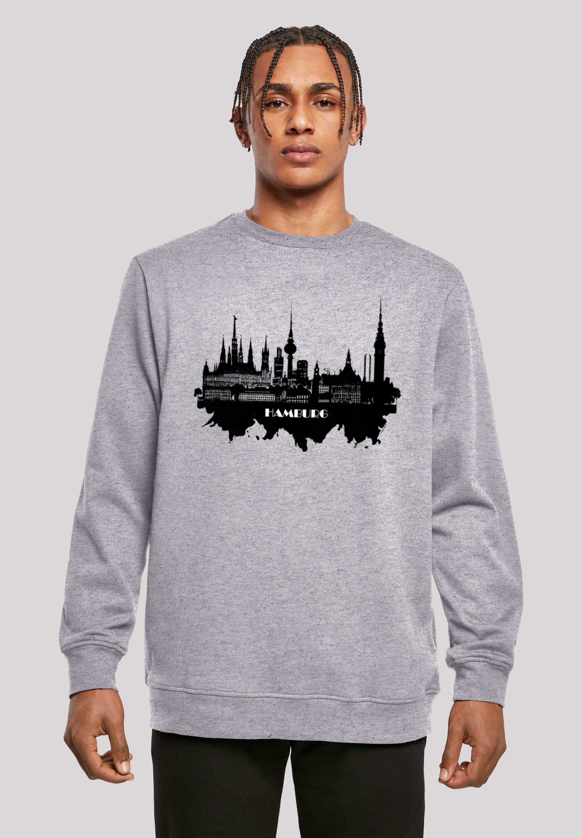 F4NT4STIC Kapuzenpullover "Cities Collection - Hamburg skyline", Print