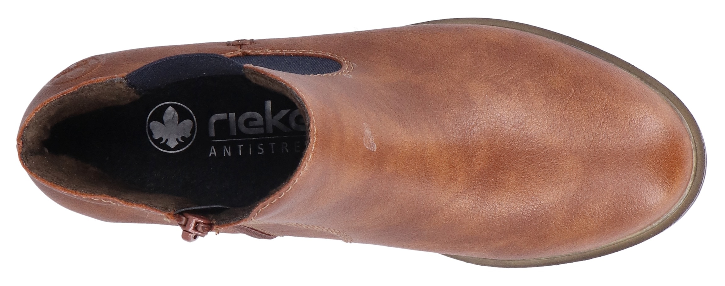 Rieker Chelseaboots, Schlupfboots, Stiefelette, Blockabsatz, mit wärmendem Textilfutter