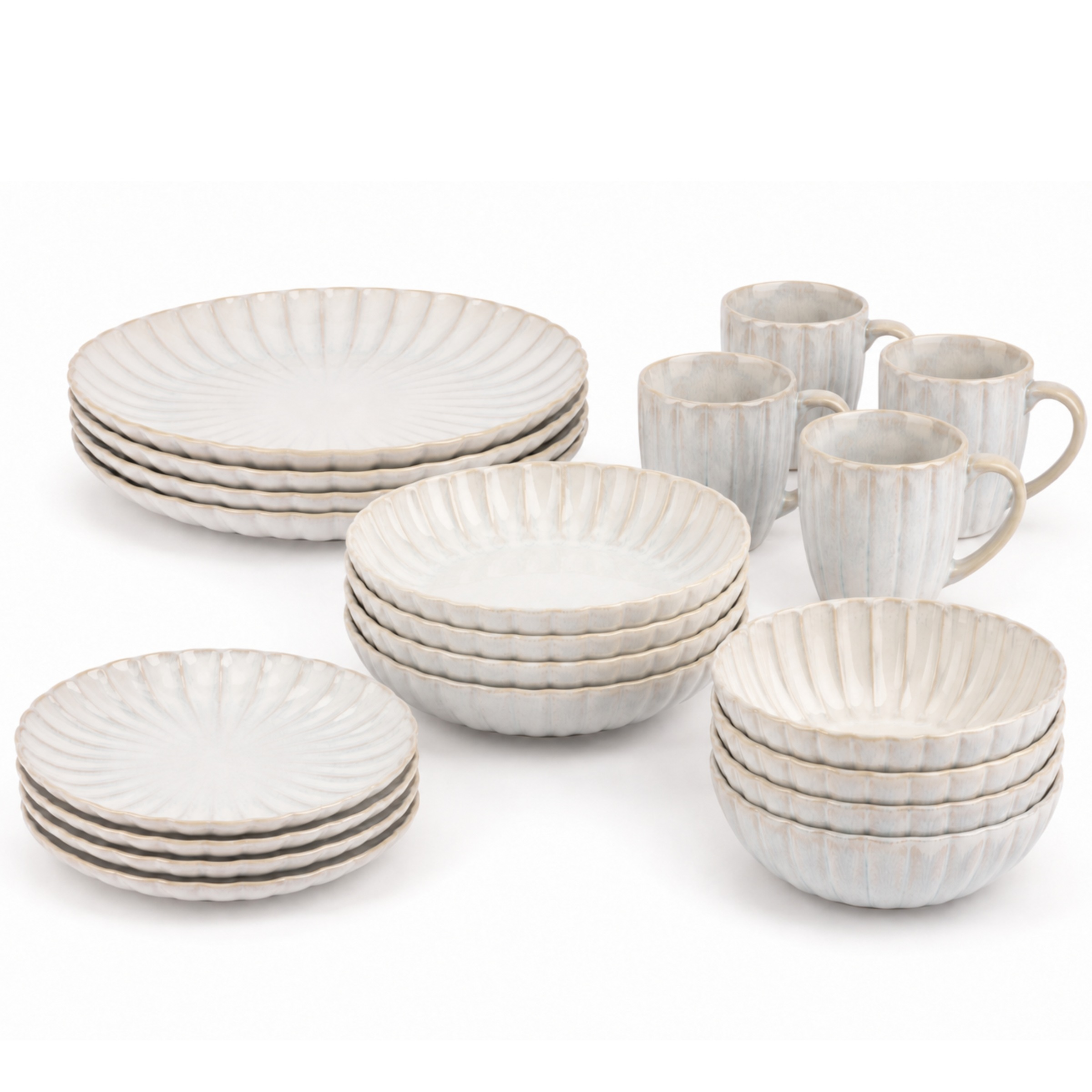 Cosy & Trendy Kombiservice "Astera, Geschirr-Set, 20-tlg." Steinzeug, für 4 Personen, rund, spülmaschinengeeignet