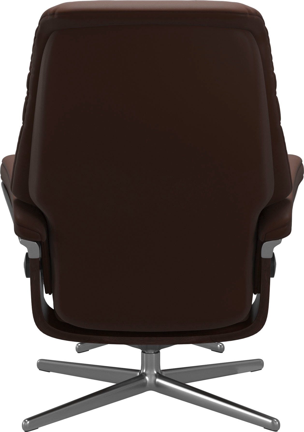 Stressless® Relaxsessel »Sunrise«, (Set, Relaxsessel mit Hocker), mit Hocker, mit Cross Base, Größe S, M & L, Holzakzent Braun