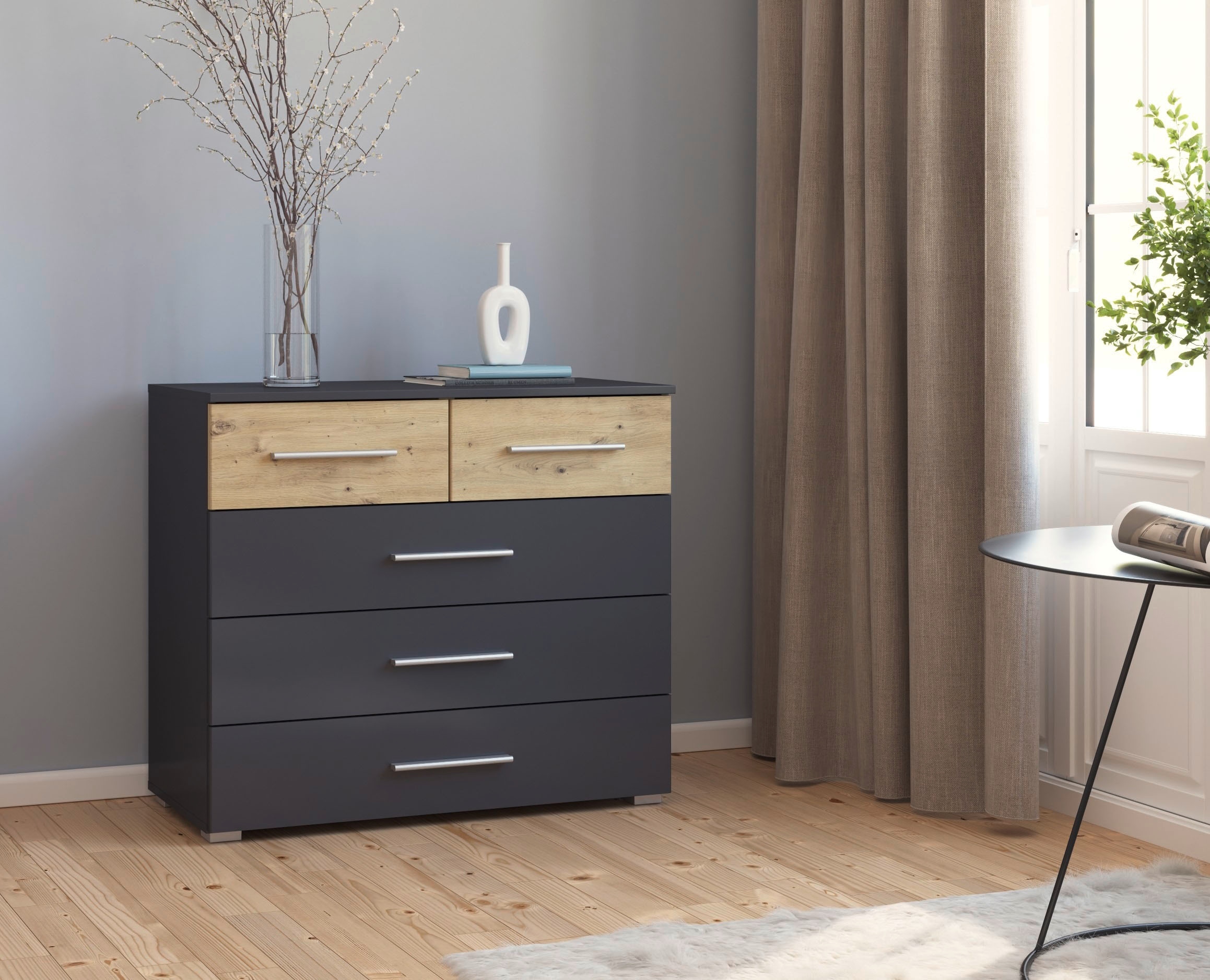 rauch Schubkastenkommode »Sideboard Kommode Schubladenkommode TARRAGONA«, mit 5 geräumigen Schubladen in trendigen Farben MADE IN GERMANY