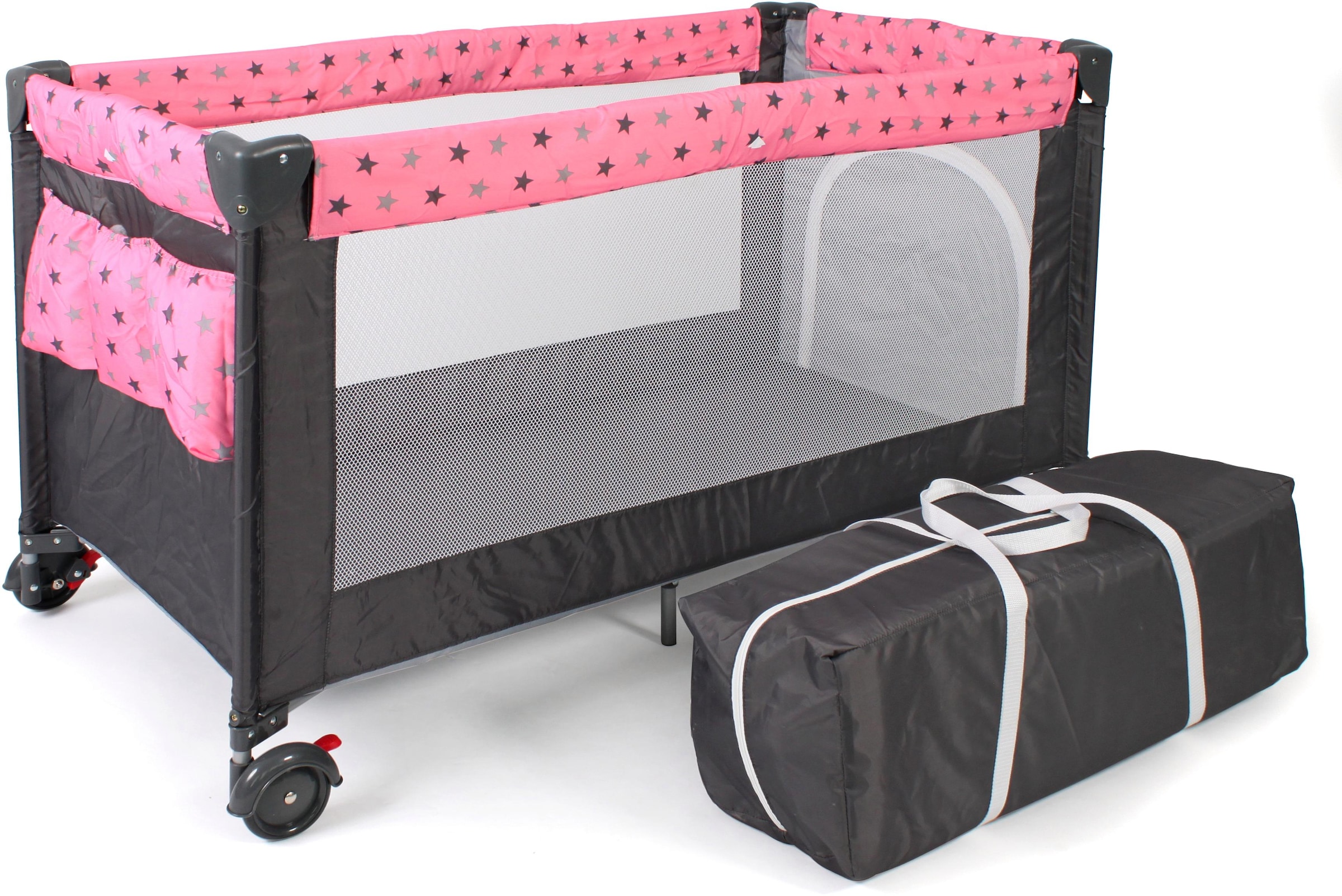 CHIC4BABY Baby-Reisebett »Luxus Sternchen grau«