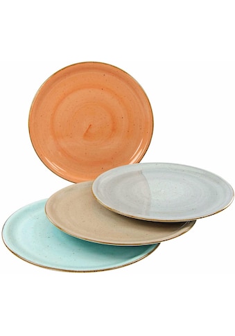 Pizzateller »Essteller VINTAGE NATURE«, (Set, 4 St.)