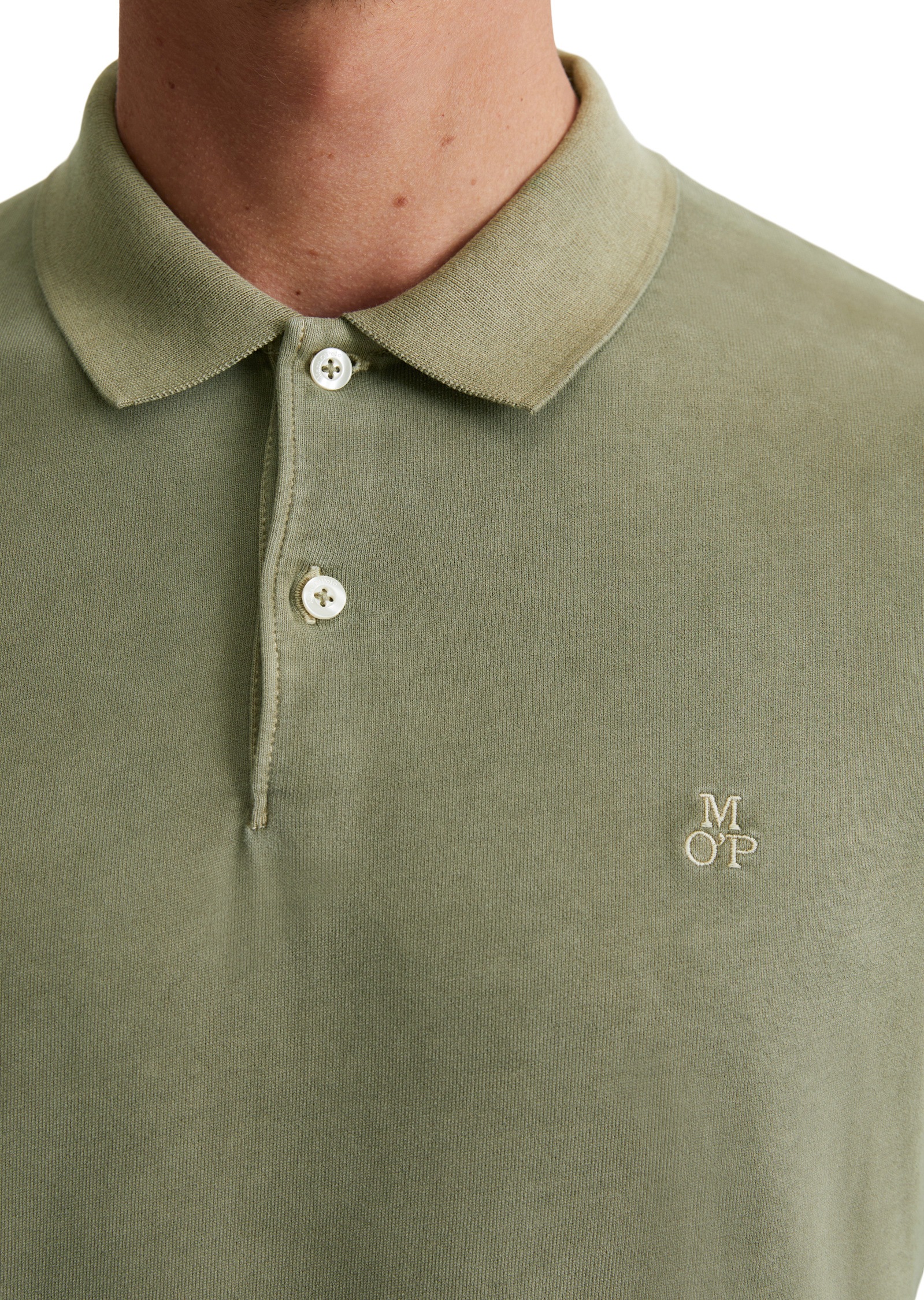 Marc O'Polo Langarm-Poloshirt »aus reiner Bio-Baumwolle«