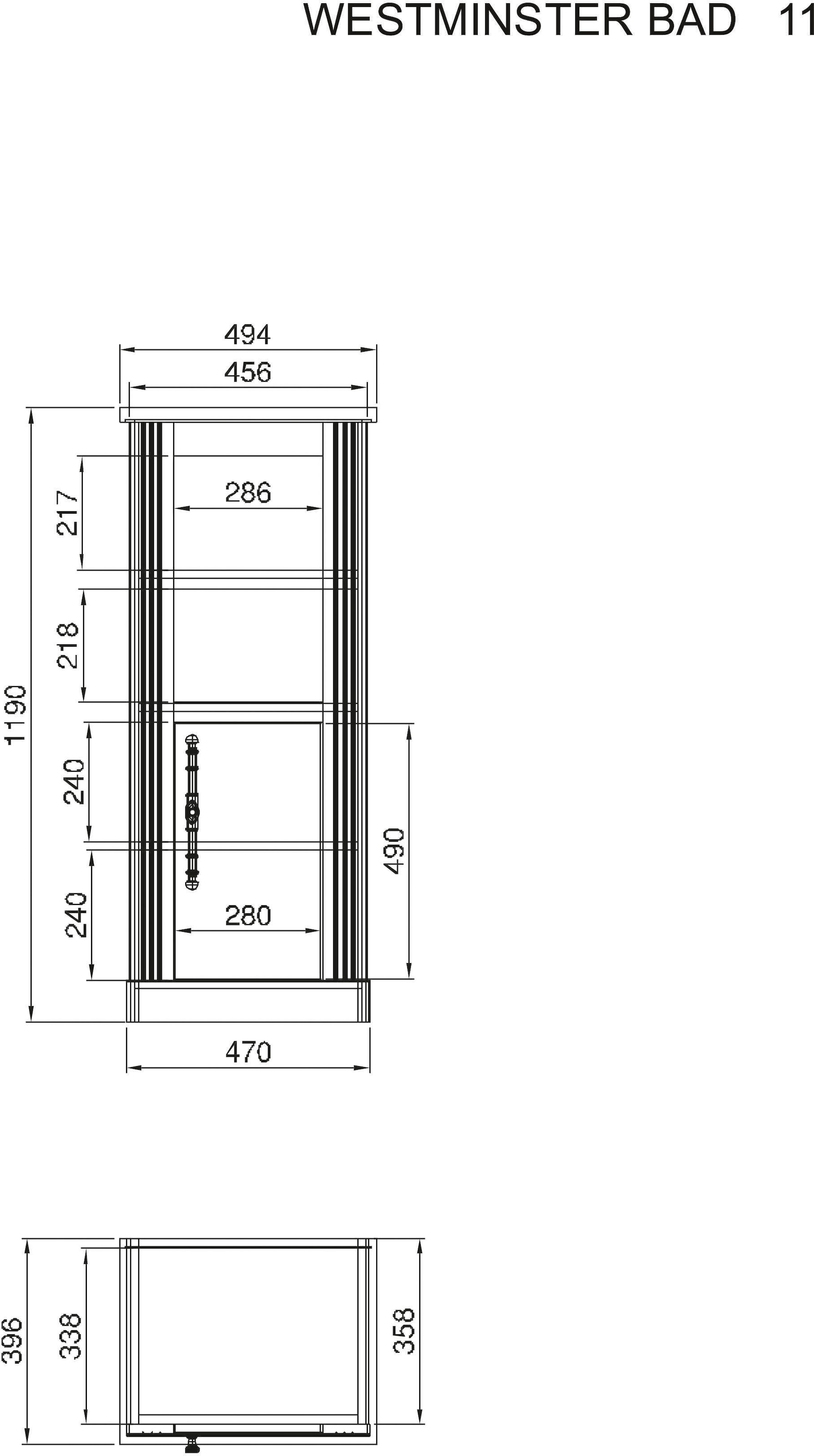 bestellen Home | romantischen BAUR Midischrank im affaire Landhausstil »WESTMINSTER«,