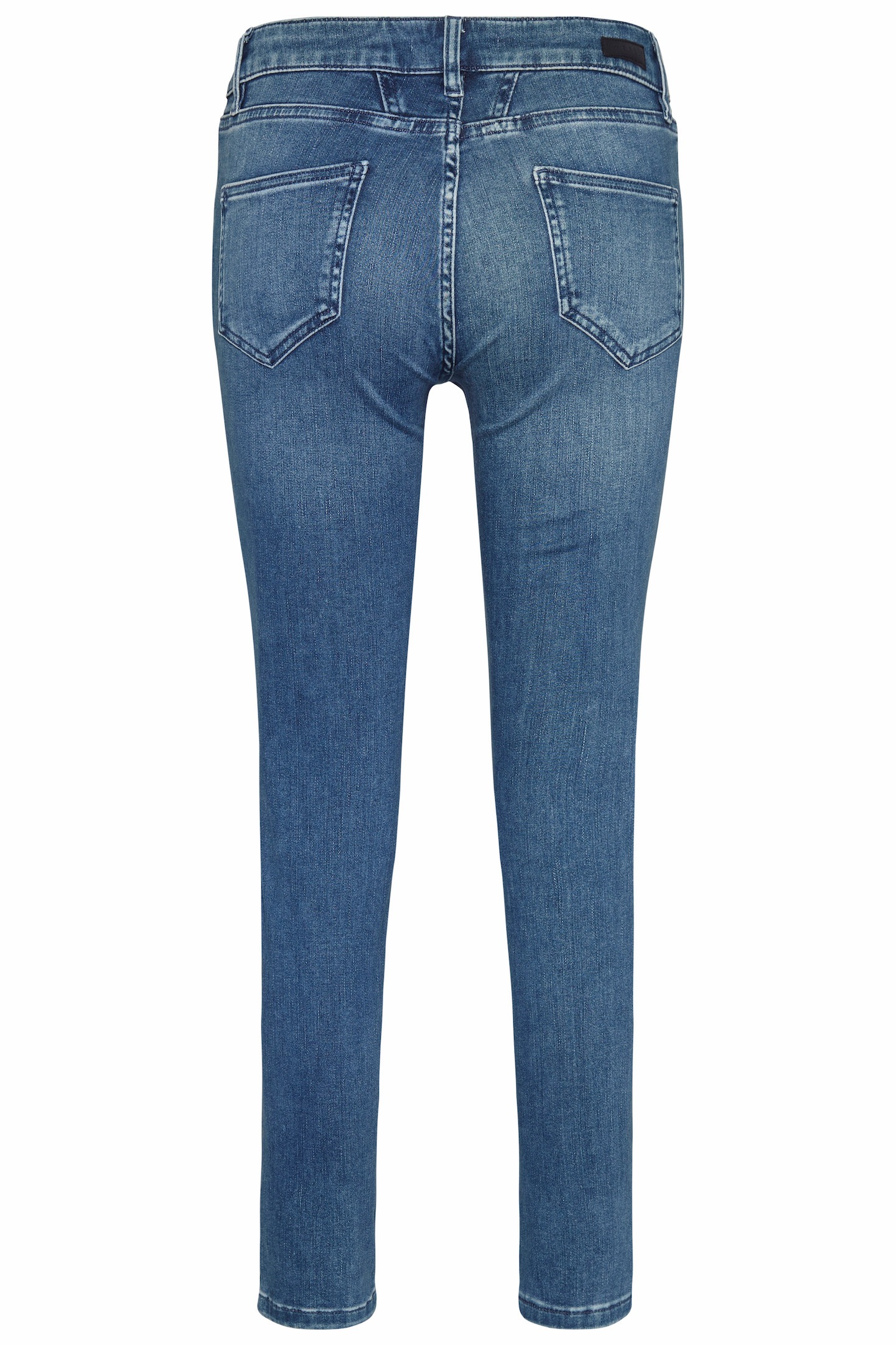 5-Pocket-Jeans BUGATTI "Basic Essential", Damen, Gr. L42, Langgrößen, blau (marine), 81% Baumwolle, 9% Polyester, 6% Elastomultiester, 4% Elasthan, Jeans 5-Pocket-Jeans, mit Flexcity-Stretch 2