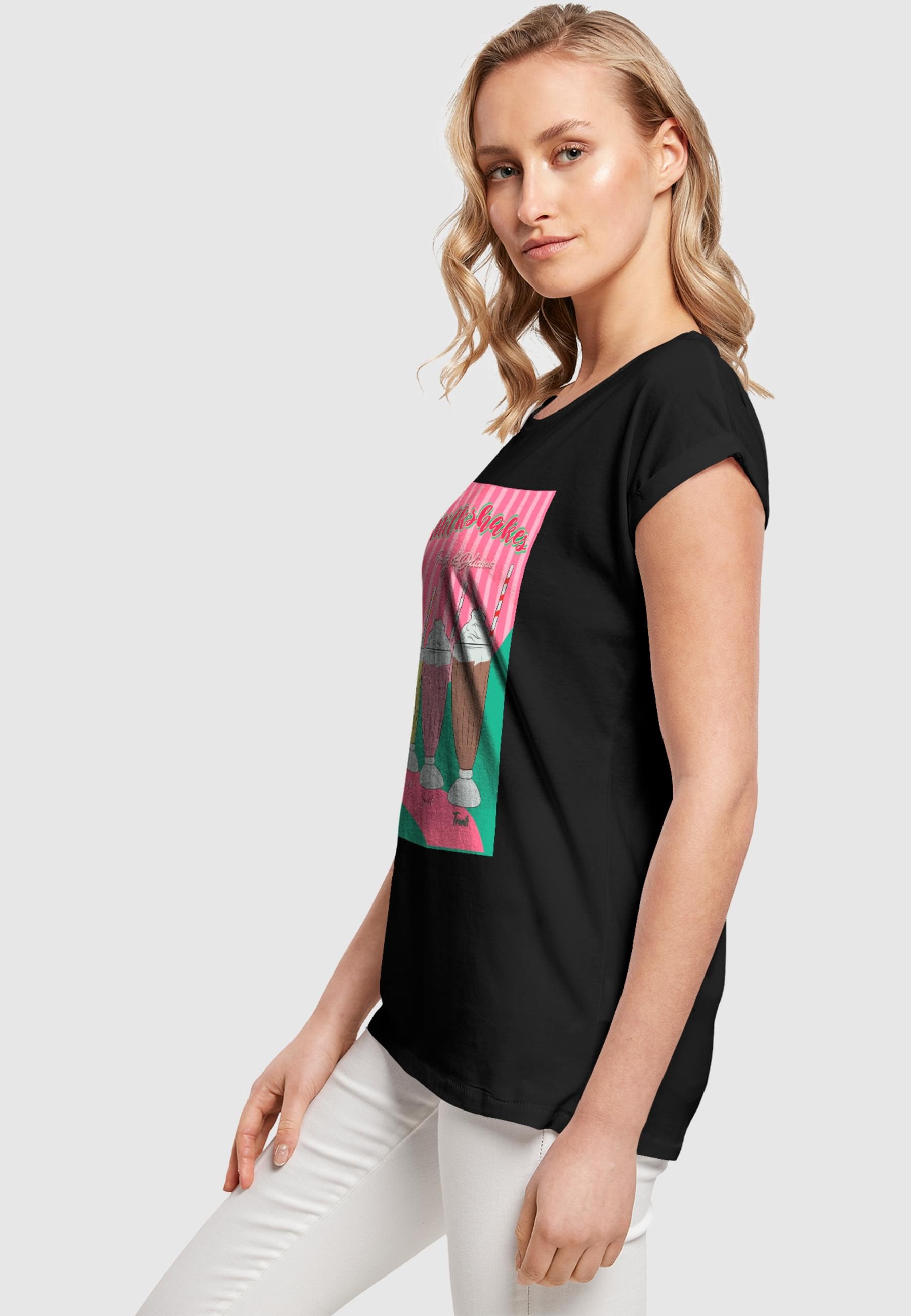 MisterTee T-Shirt »MisterTee Ladies Milkshake Tee - Extended Shoulder Tee«, (1 tlg.)