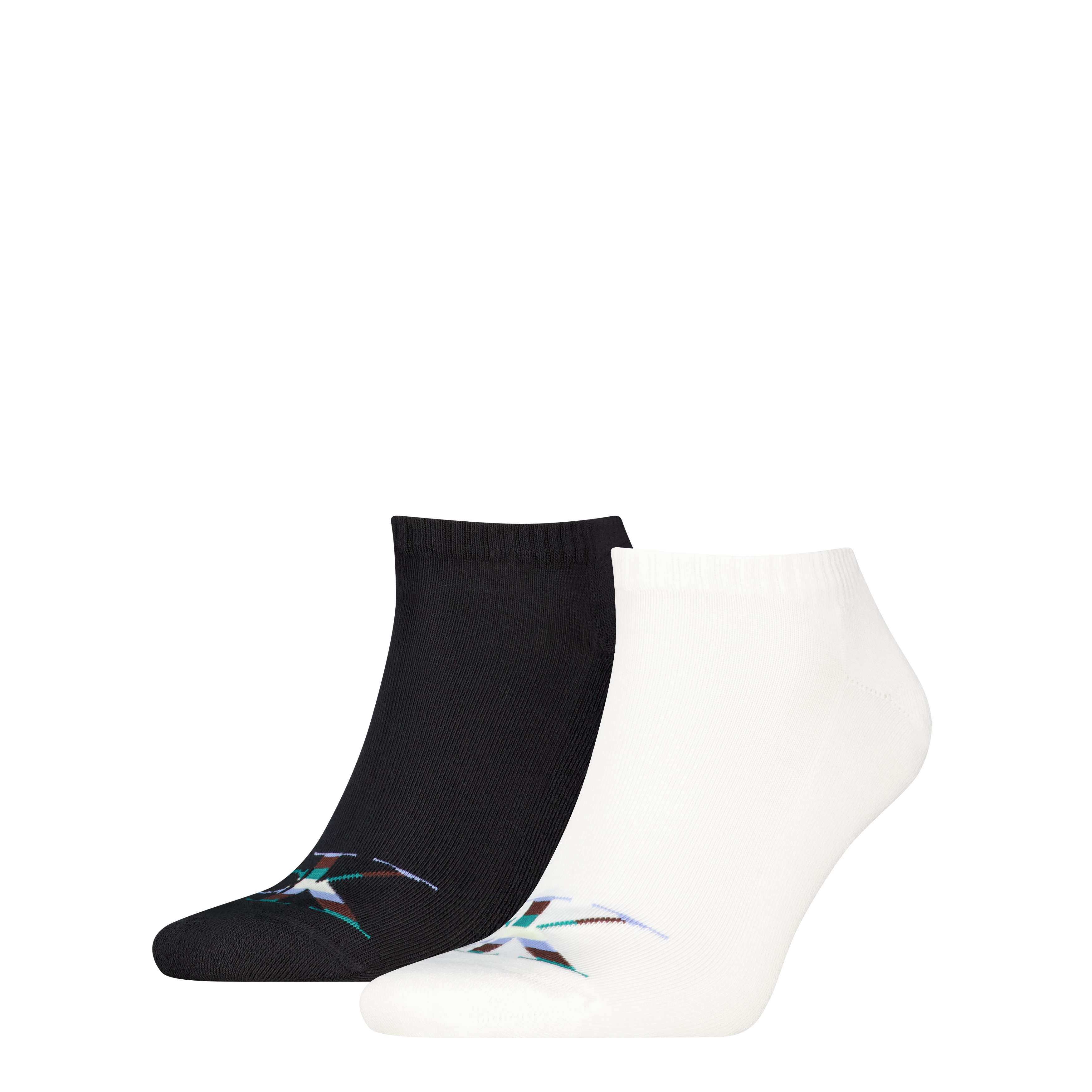 Calvin Klein Jeans Sneakersocken "CKJ MEN SNEAKER 2P MONOGRAM" 2 Paar, 2 Paar tlg. komfortable Frotteesohle für zusätzlichen Komfort