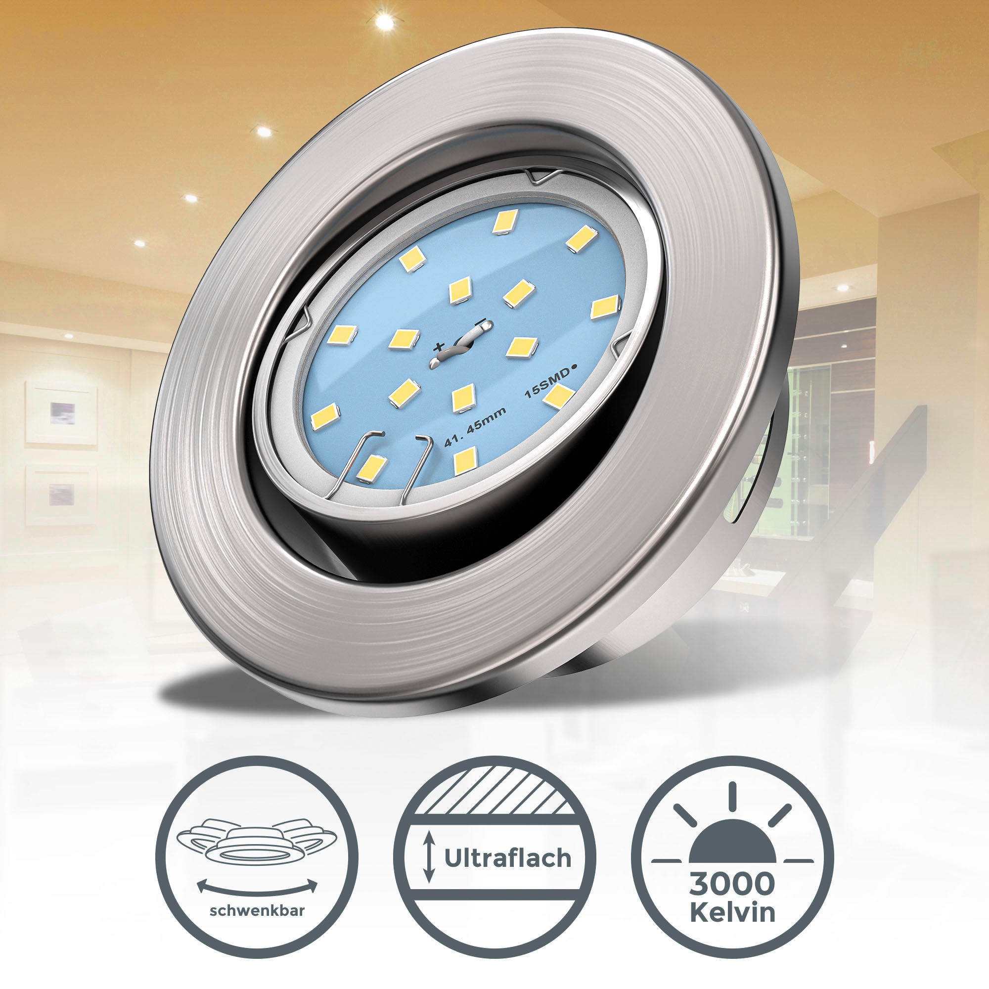 B.K.Licht LED Einbauleuchte »BK_EL1574 LED Einba...