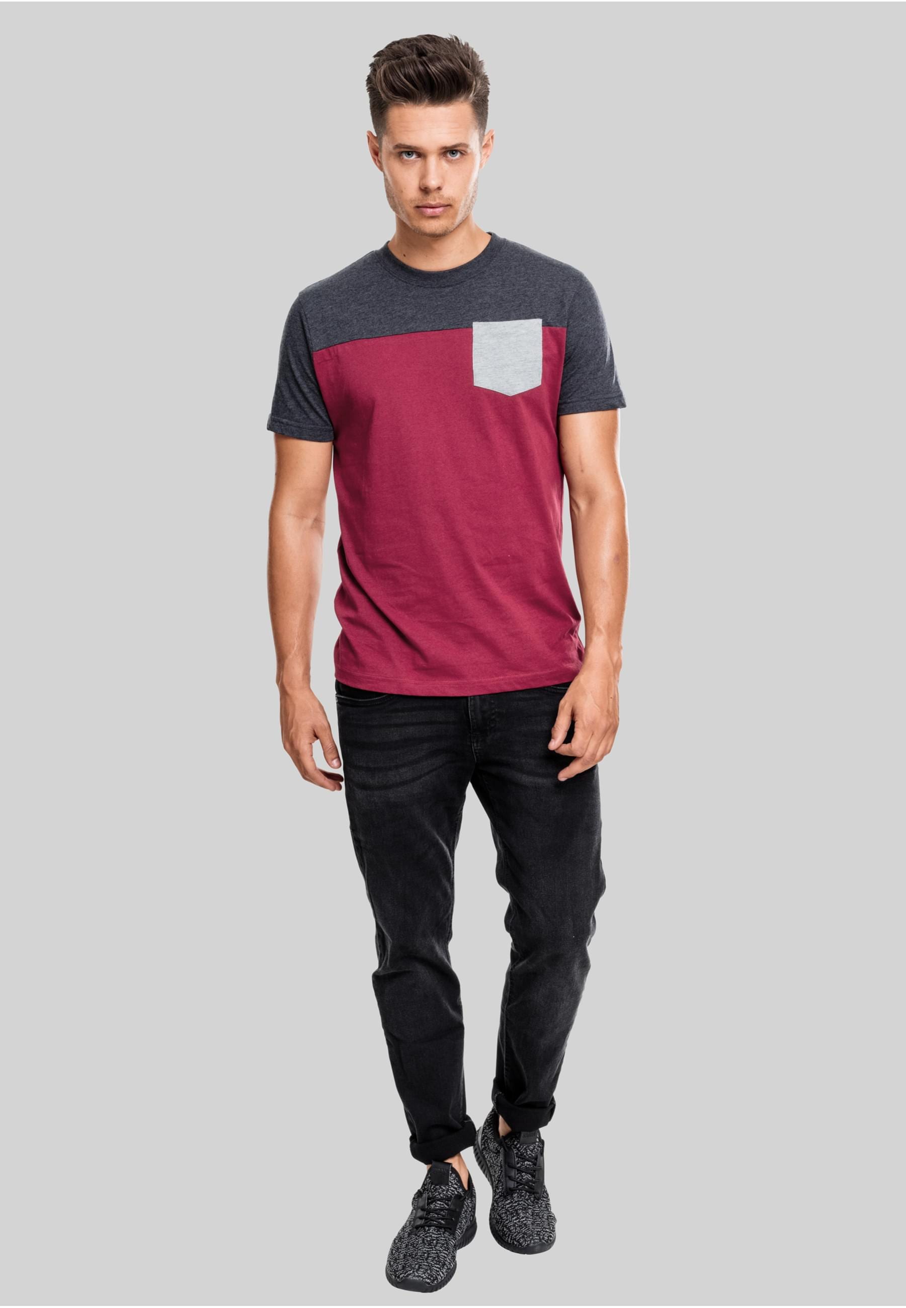 URBAN CLASSICS T-Shirt »Urban Classics Herren 3-Tone Pocket Tee«, (1 tlg.)